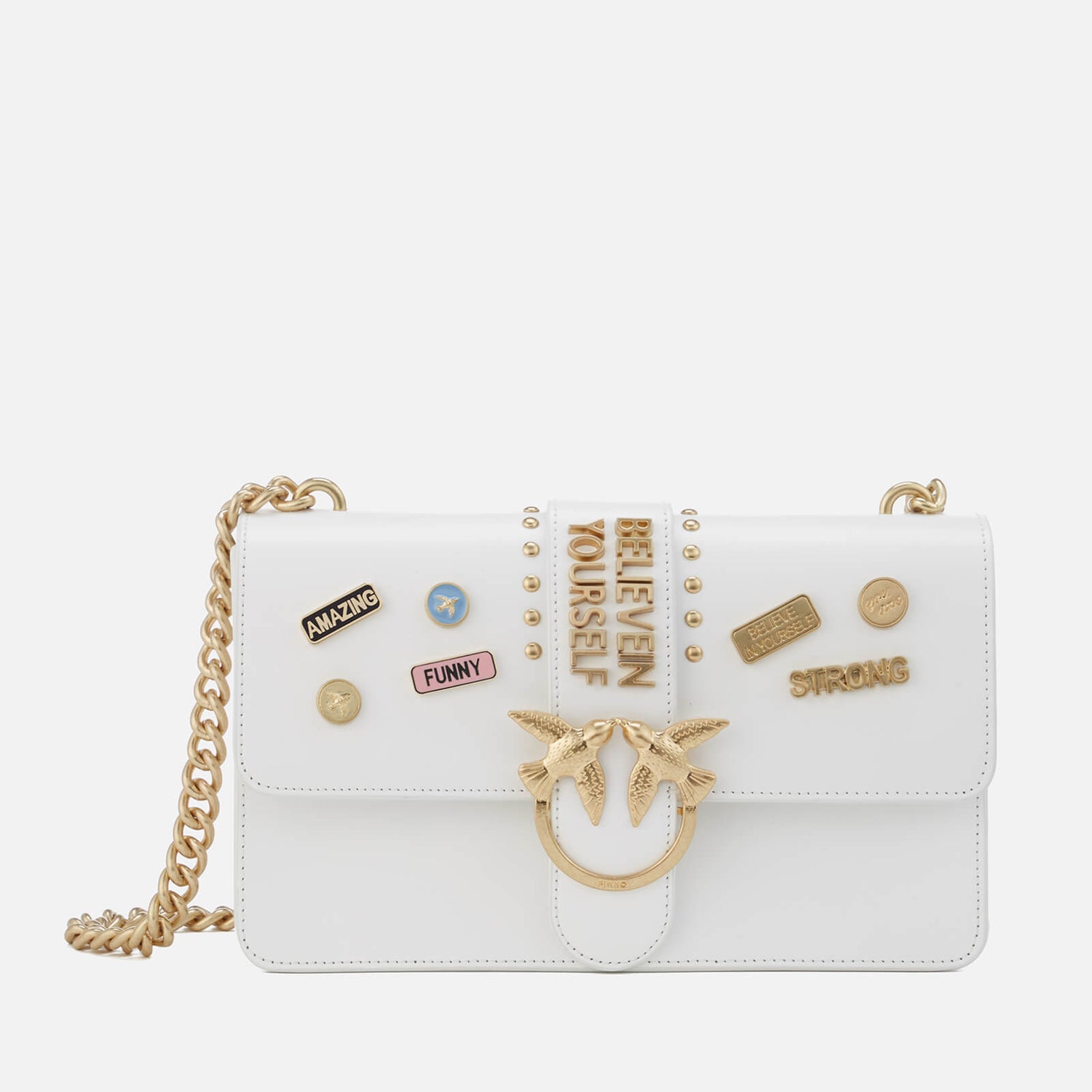 Pinko love bag pins tracolla 2018 white sale
