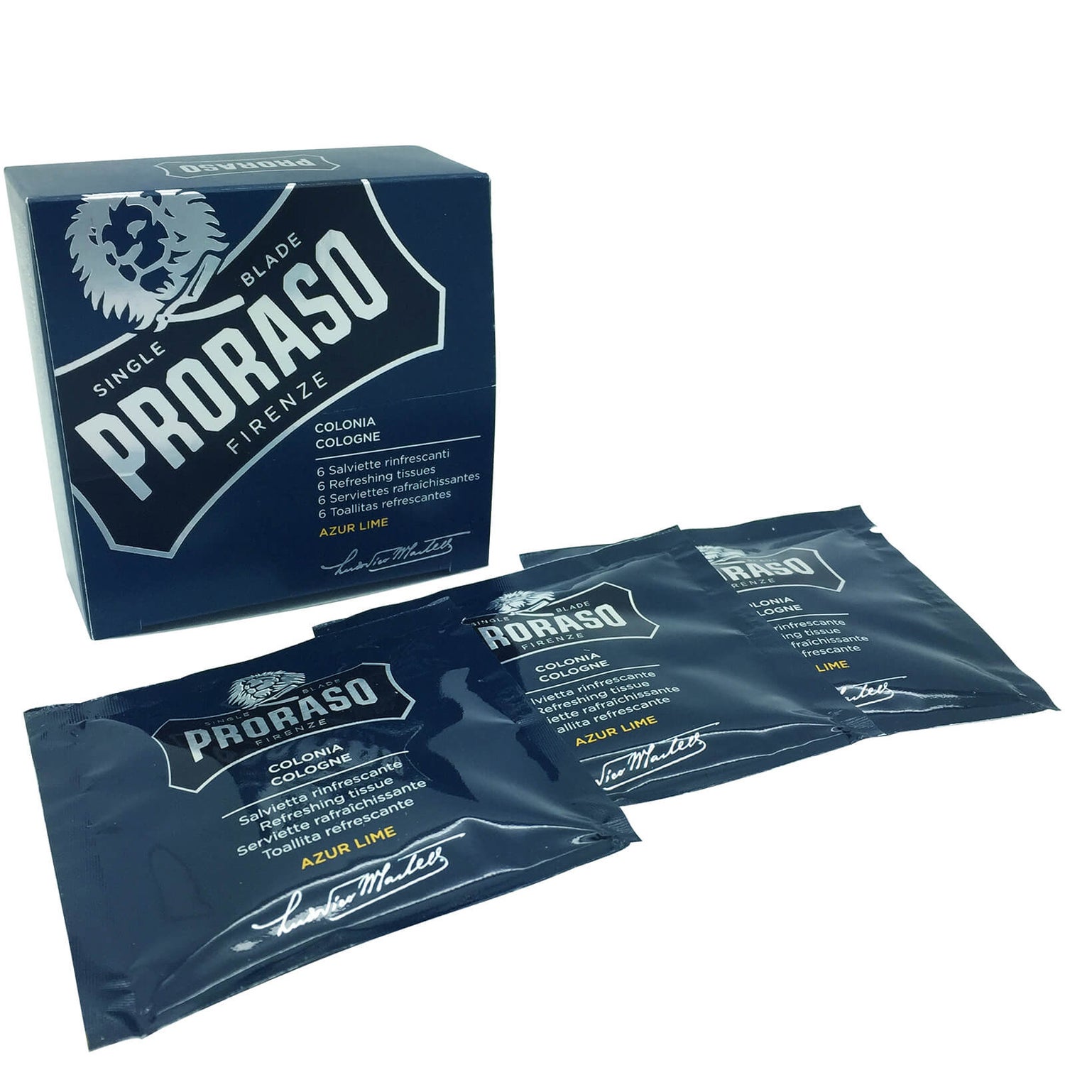 Proraso Refreshing Tissues – Azur Lime (6-er Packung)