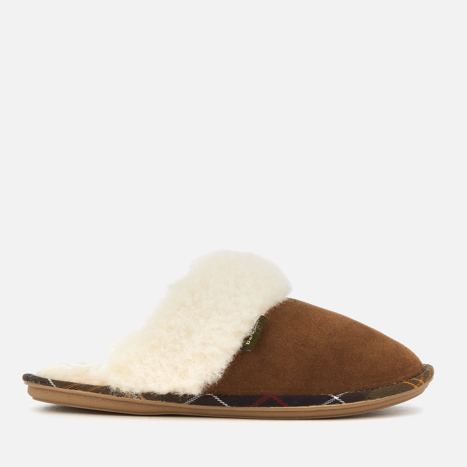 Barbour Women's Lydia Suede Mule Slippers - Camel - UK 3