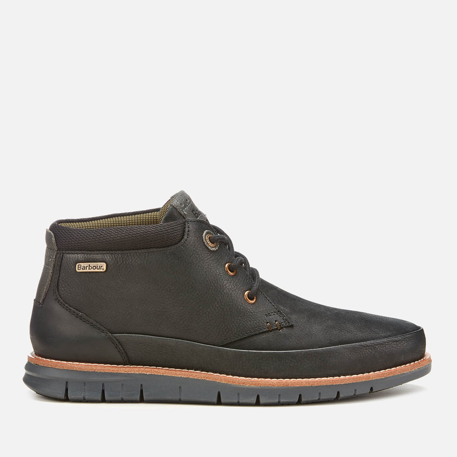 Barbour Men s Nelson Nubuck 3 Eye Chukka Boots Black TheHut