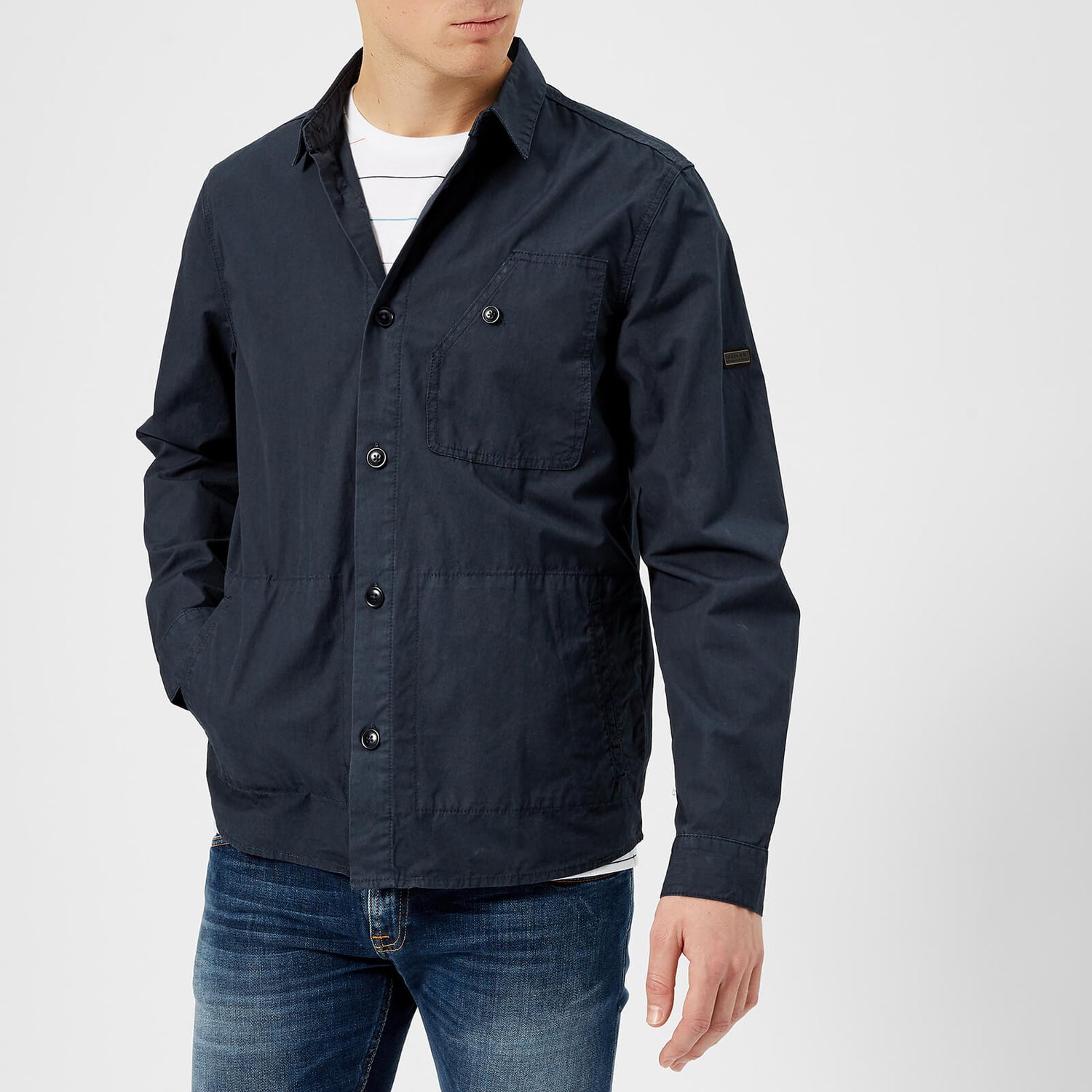 Barbour International Men's Camber Overshirt - Navy - Free UK Delivery ...