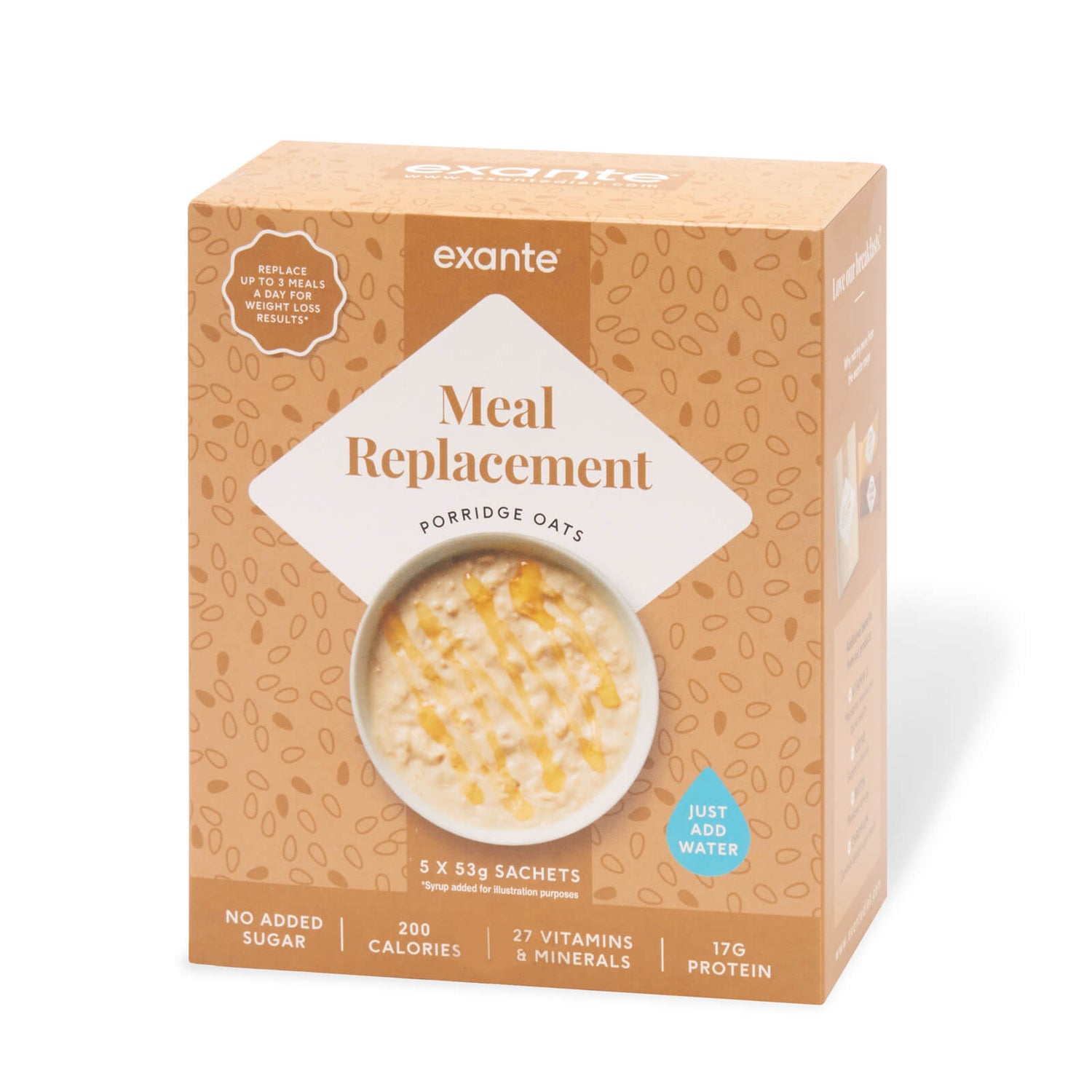 Meal Replacement Porridge Oats, Pack of 5