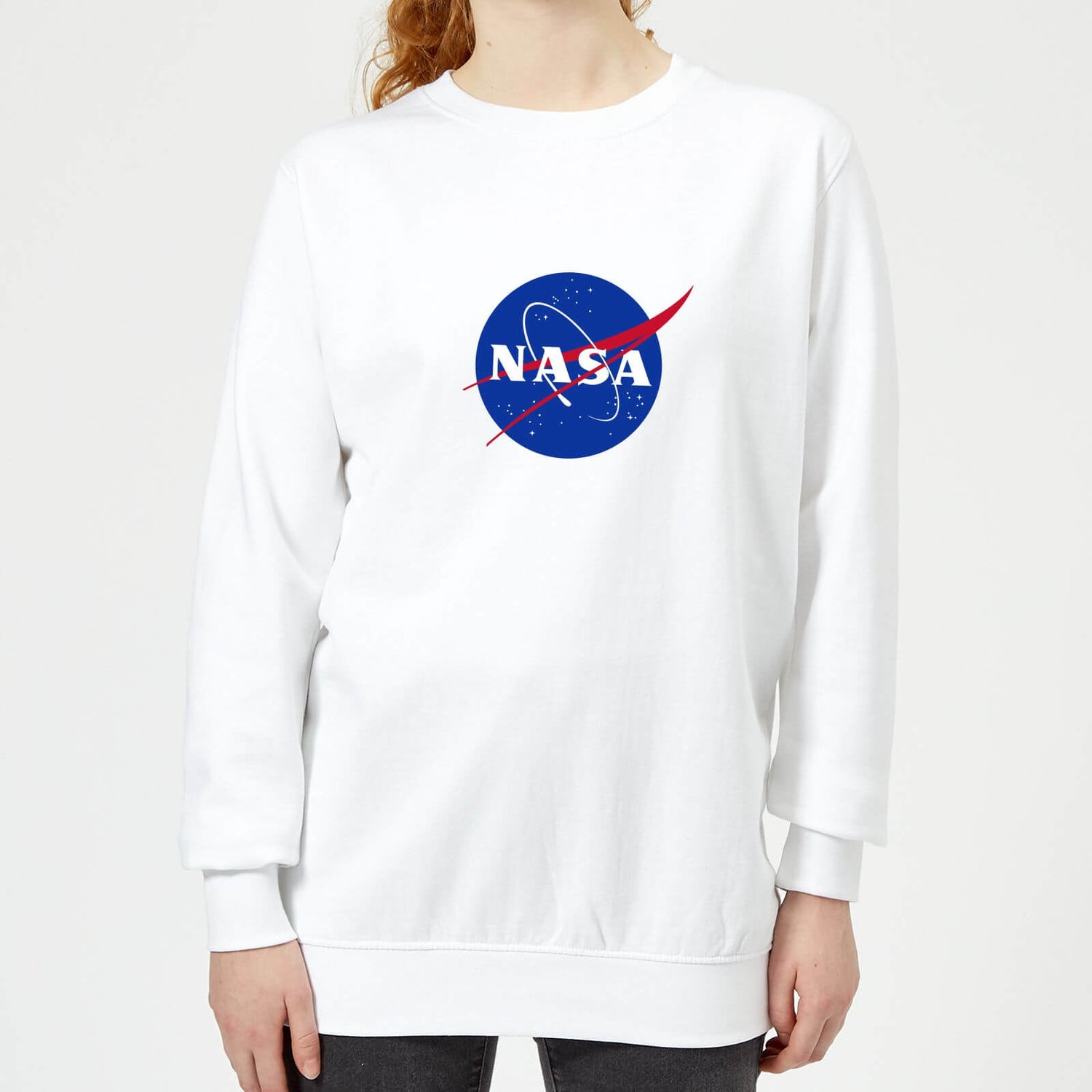 Semicírculo Caligrafía Popa Sudadera NASA Logo - Mujer - Blanco Clothing | Zavvi España