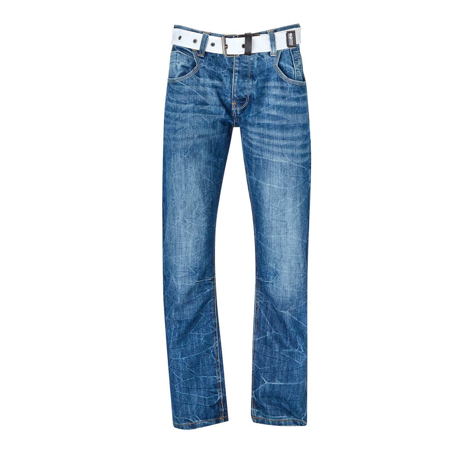 Crosshatch Men s New Baltimore Jeans Light Wash Mens Clothing