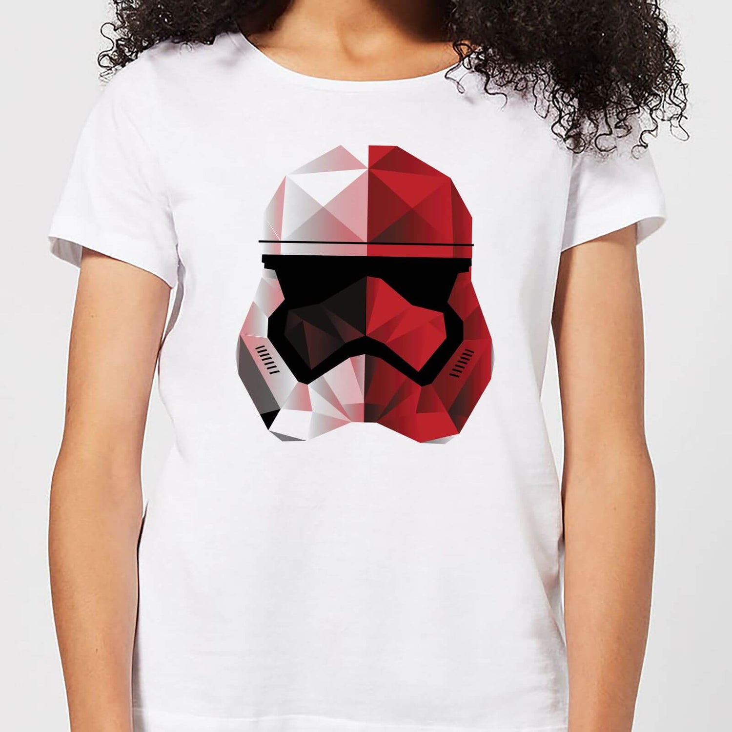 Star Wars Cubist Trooper Helmet Dames T shirt Wit Zavvi