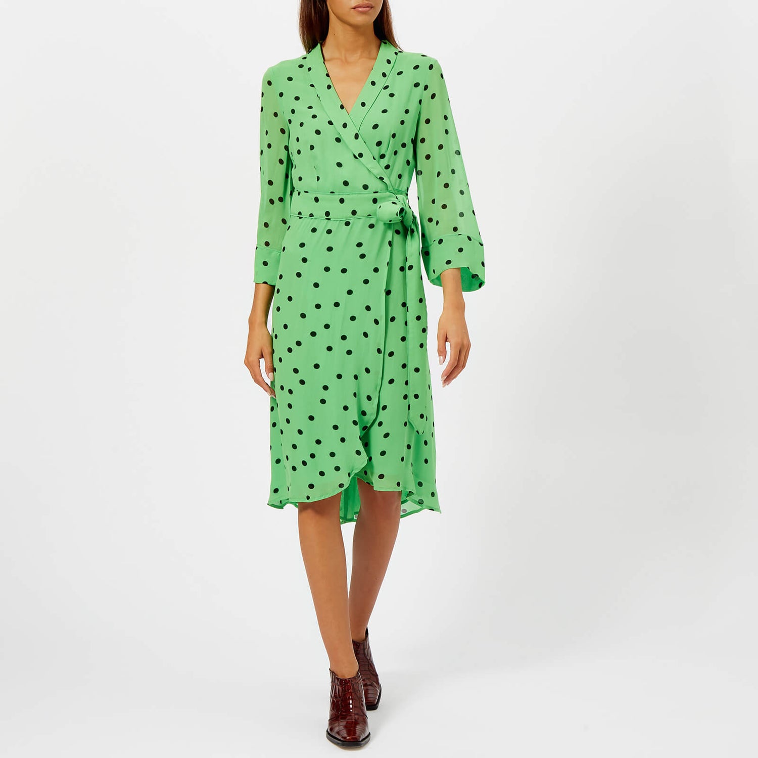 dainty georgette wrap dress