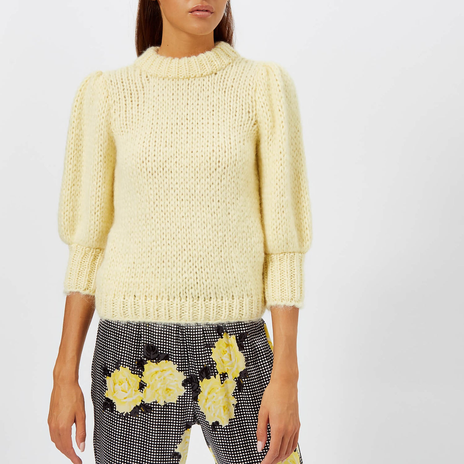 Ganni Women S The Julliard Mohair Jumper Anise Flower Free Uk Delivery Available