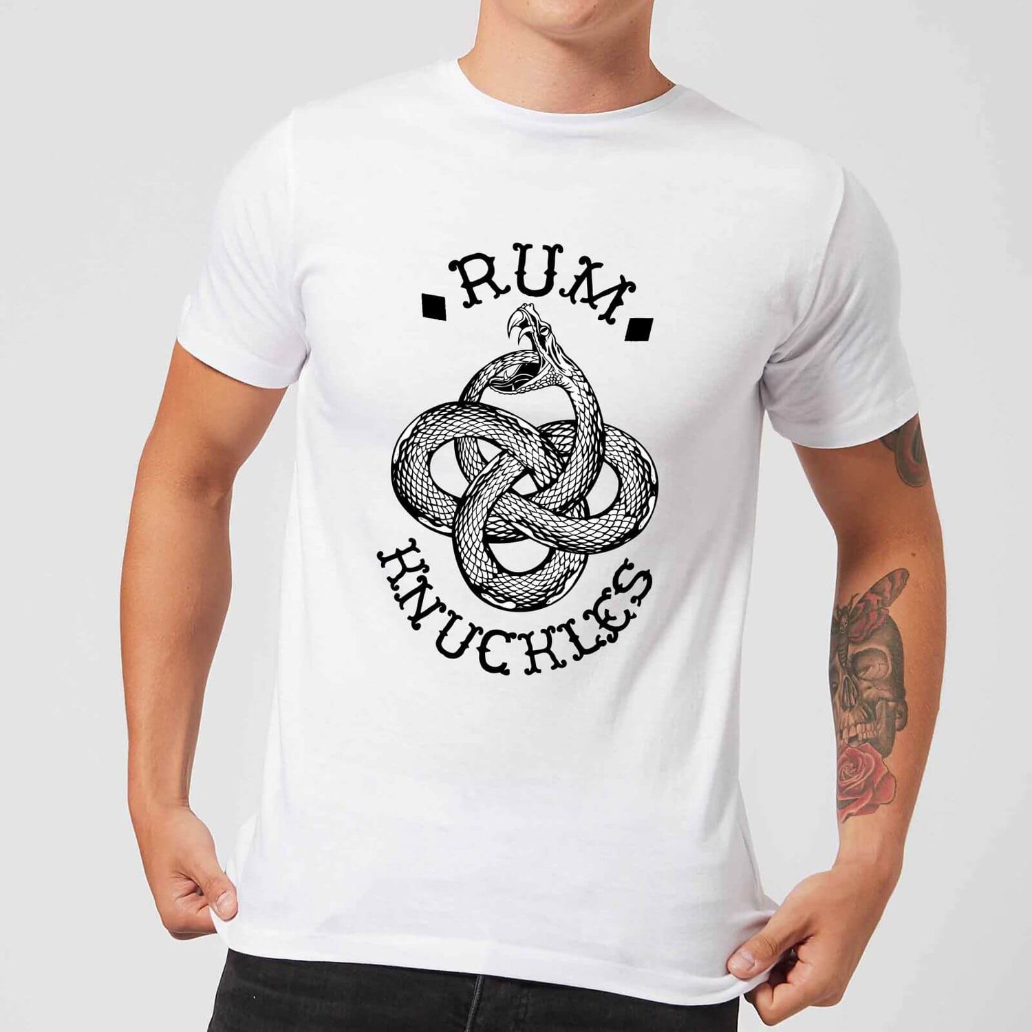 Rum Knuckles Eternal Snake T Shirt White Clothing Zavvi US