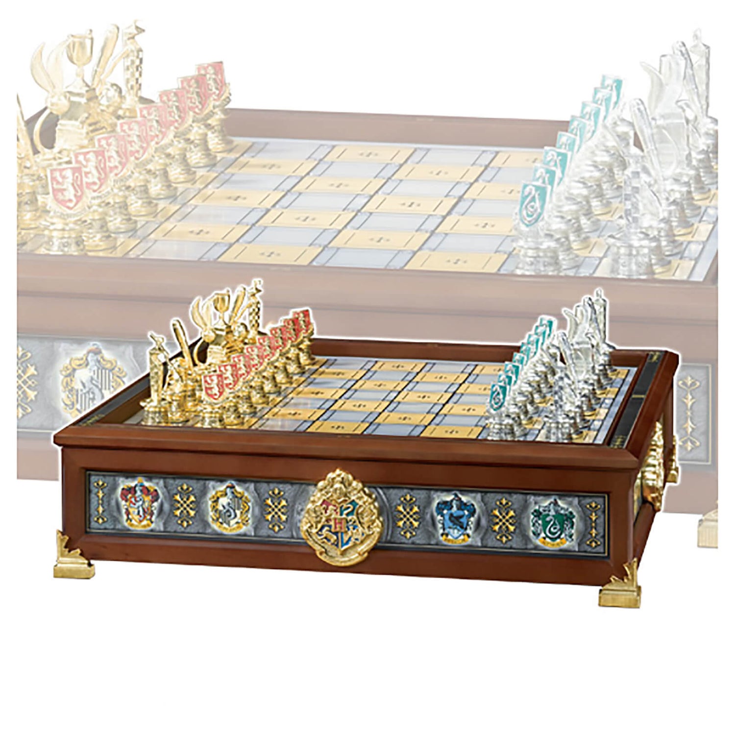 Harry Potter Quidditch Chess Set Silver Gold Plated Merchandise