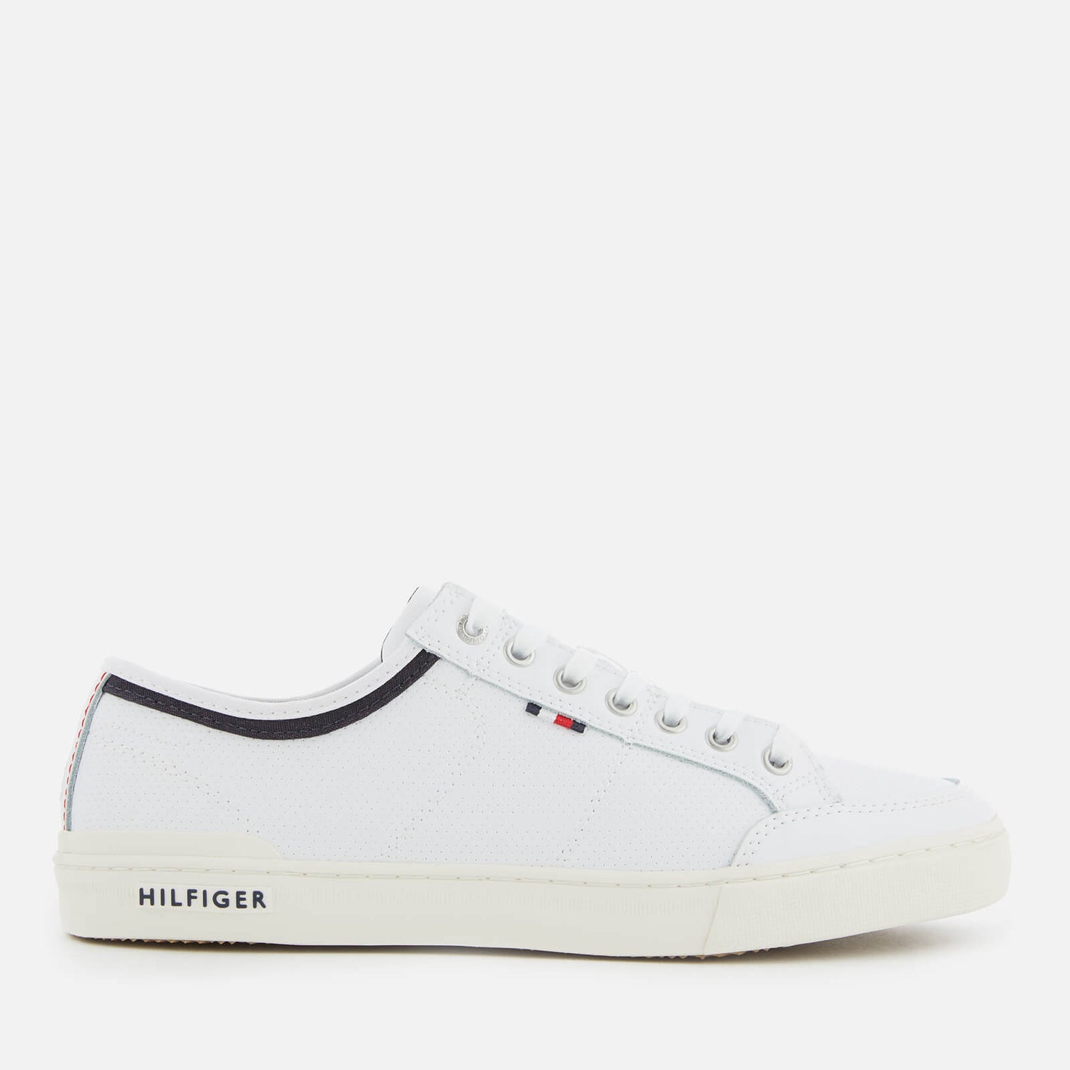 Tommy Hilfiger Men's Core Leather Low Top Trainers - White | TheHut.com