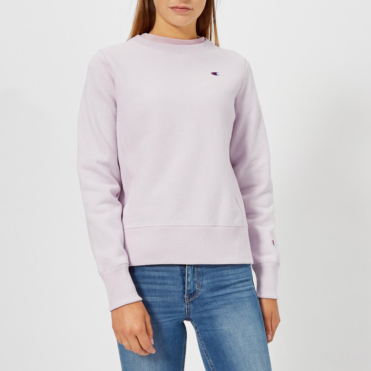 Champion Women s Crew Neck Sweatshirt Lilac TheHut