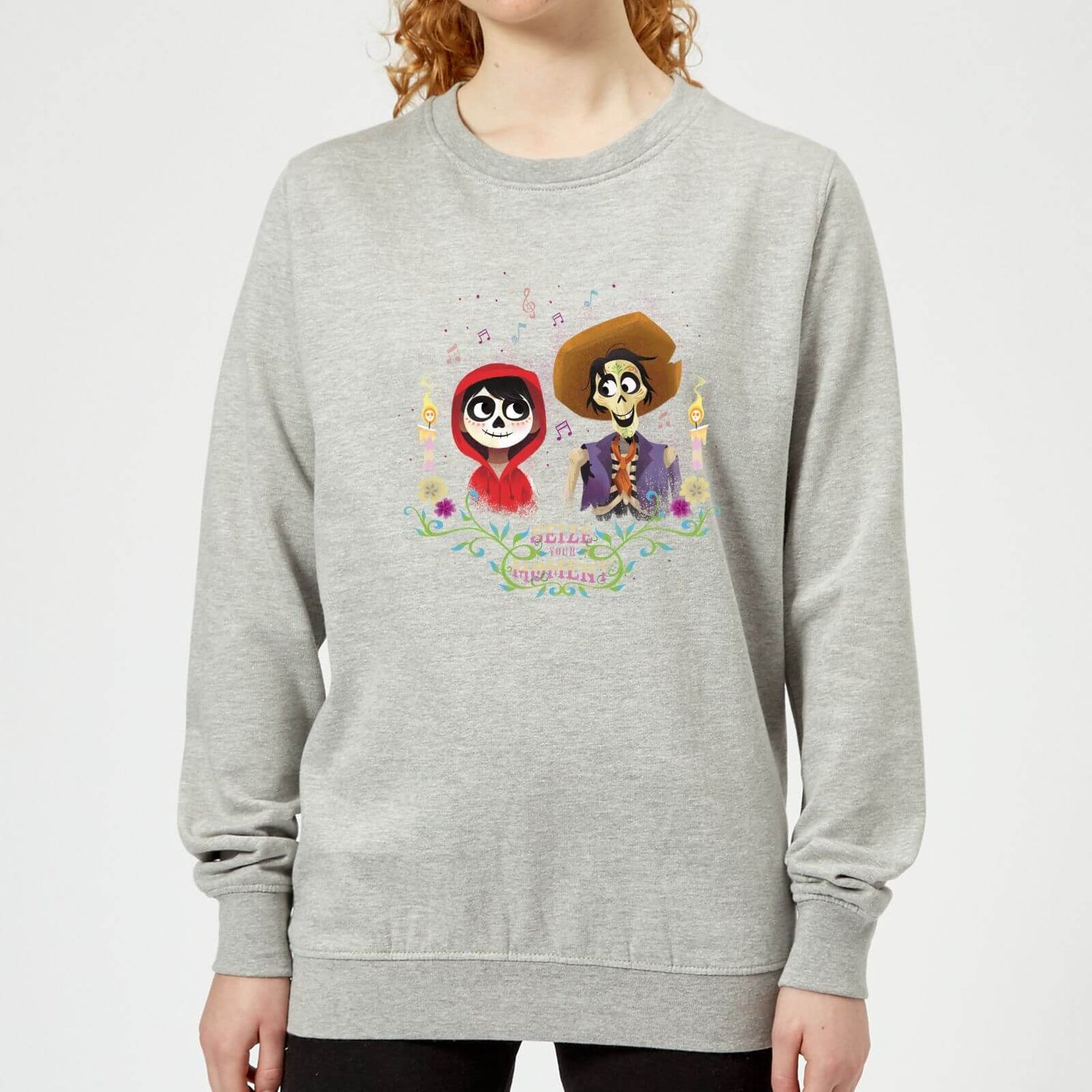 Coco Miguel And Hector Women s Sweatshirt Grey S