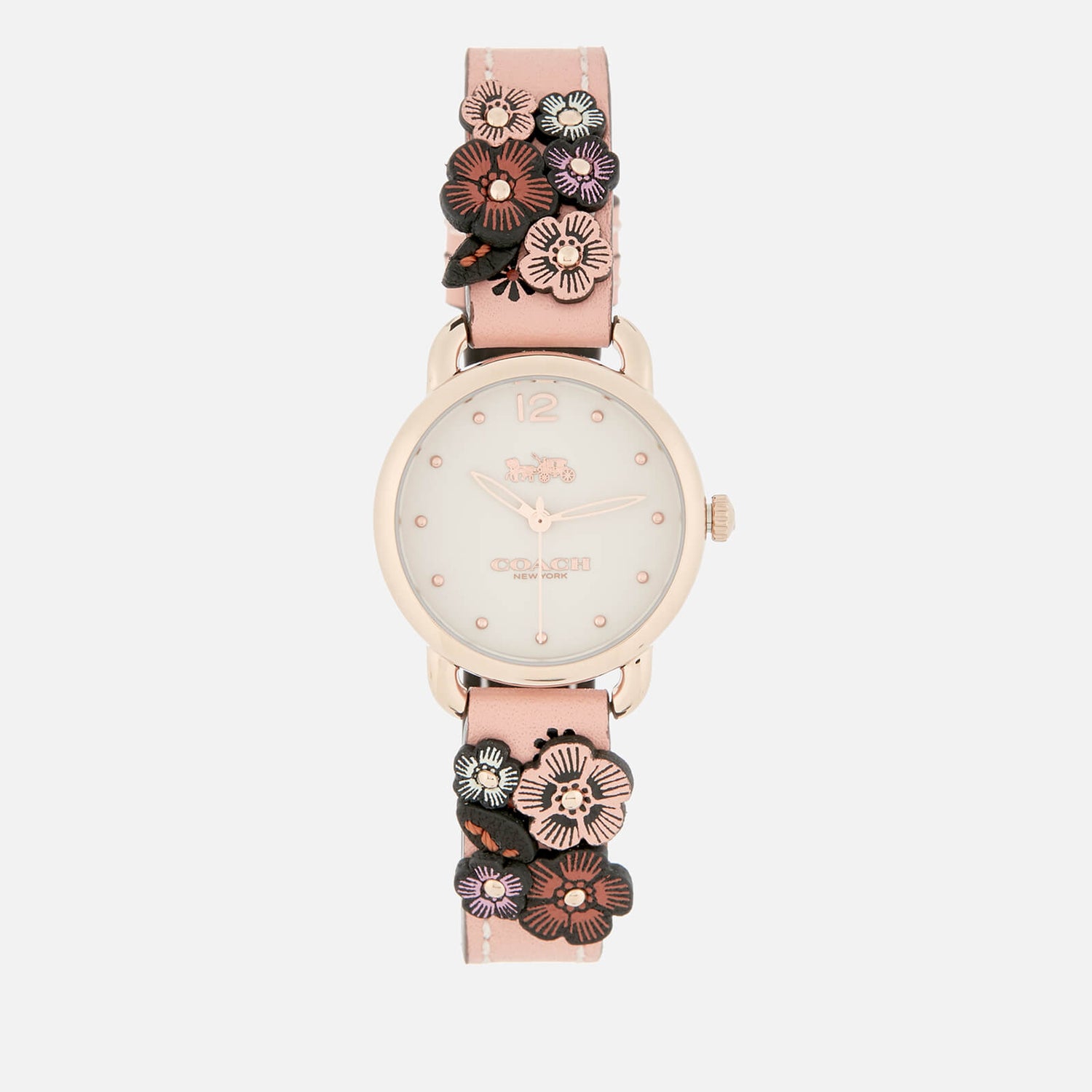 Coach delancey watch with floral applique hot sale