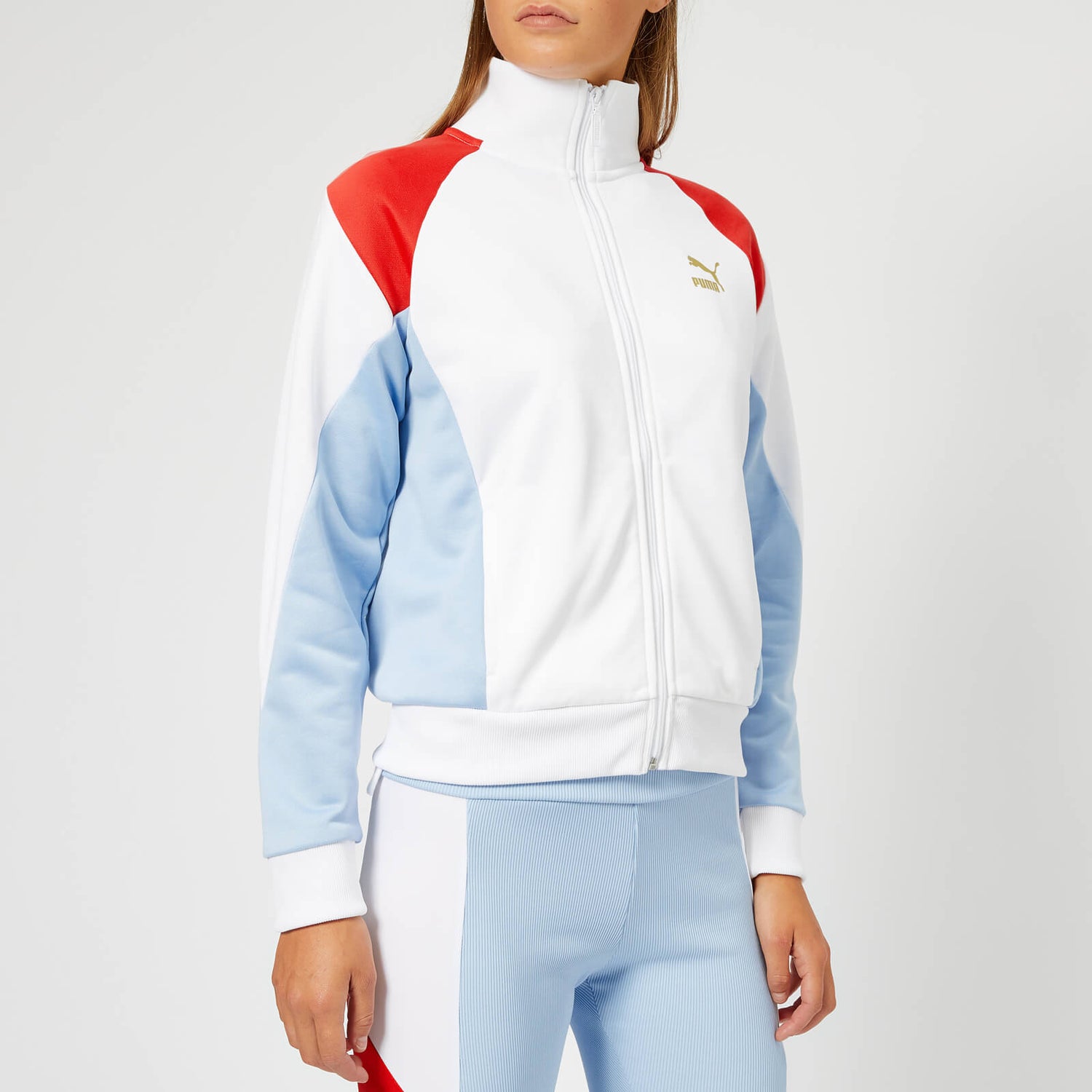 Puma Women's Retro Track Jacket - White/Blue/Red | TheHut.com