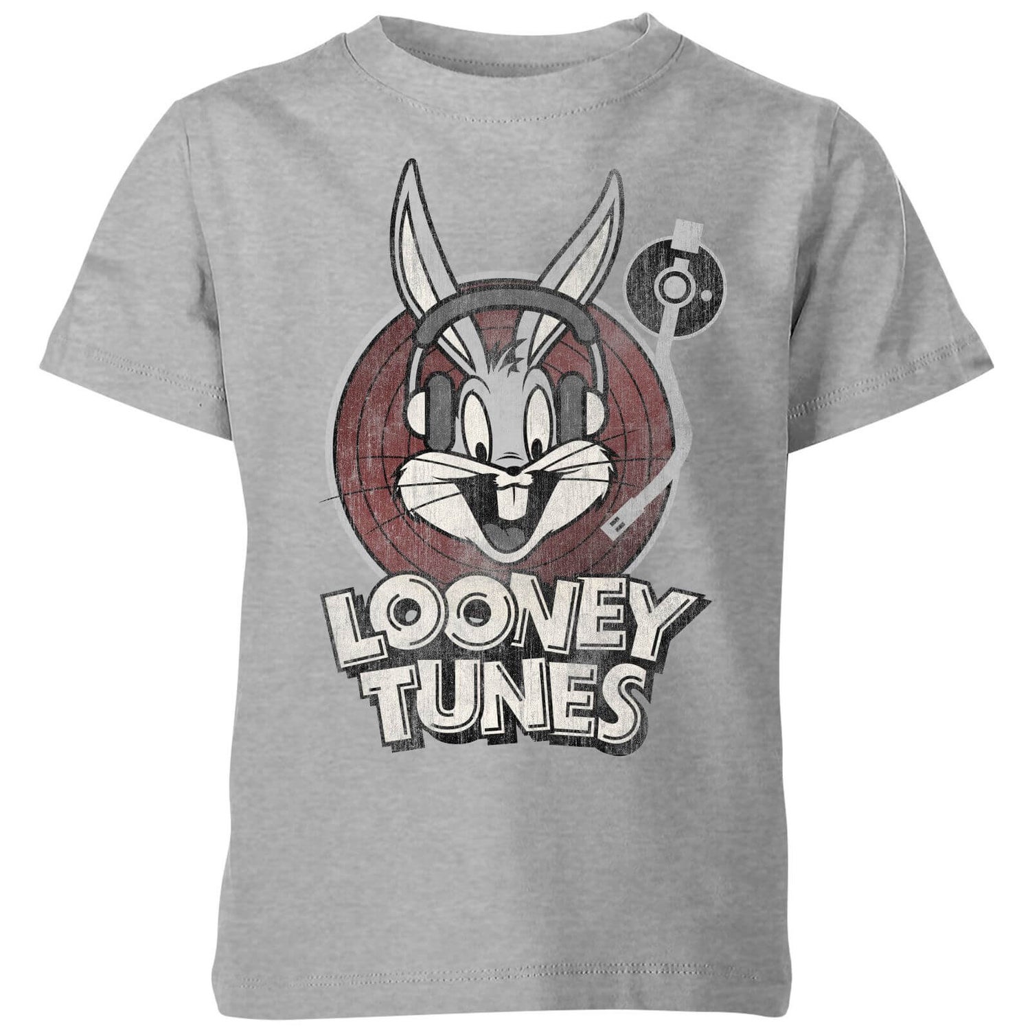 Looney Tunes Bugs Bunny Círculo Infantil Unisex Negro T-Shirt