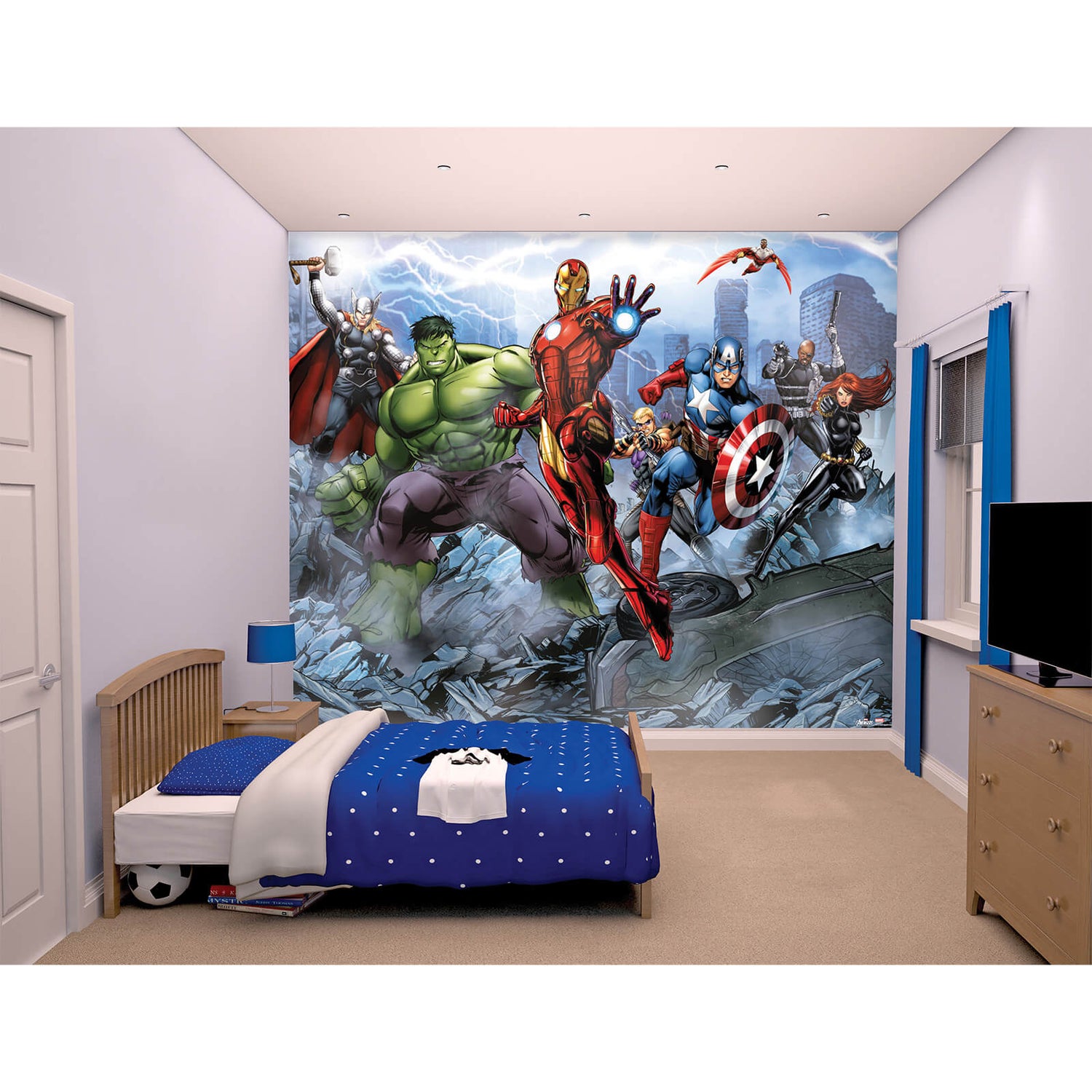 Décoration Murale Avengers Assemble Marvel - Walltastic Homeware