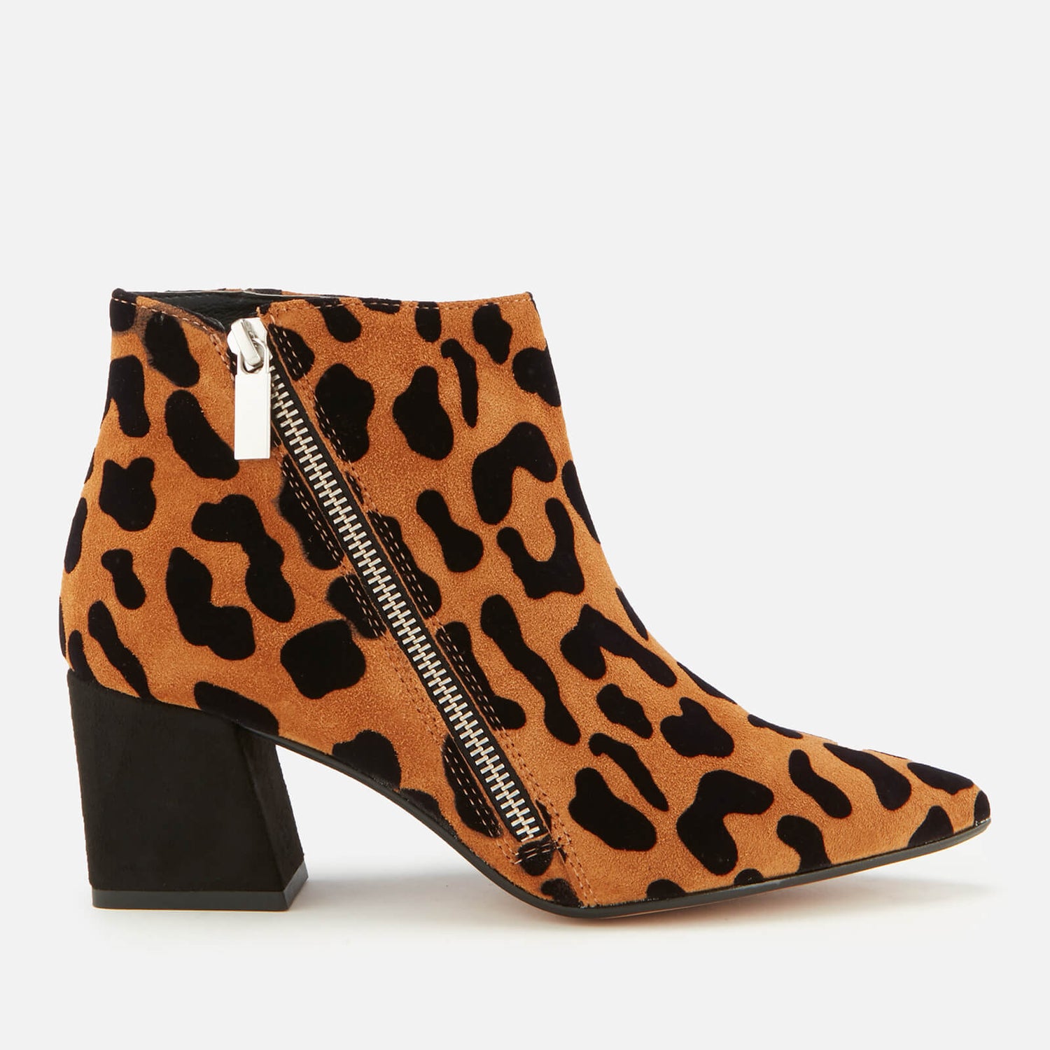 Carvela Women s Signet Leather Heeled Ankle Boots Black Comb TheHut