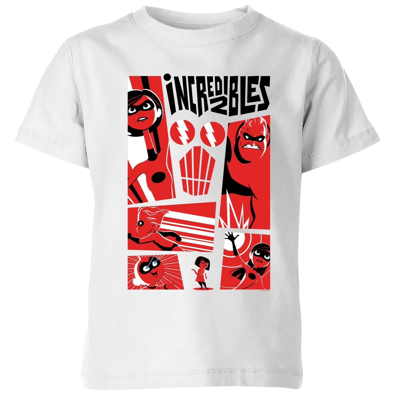 The Incredibles 2 Poster Kids T Shirt White Clothing Zavvi UK