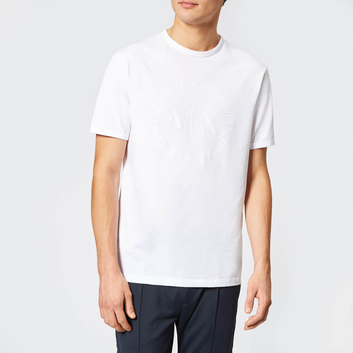 Armani Exchange Men's Tonal Logo Reg Fit T-Shirt - White - S
