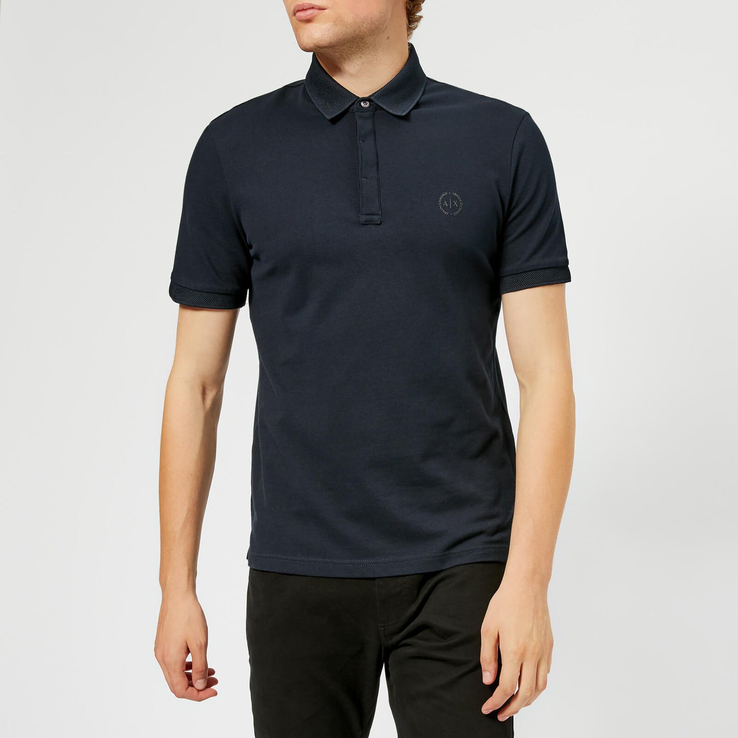 Armani Exchange Men's Basic Polo Shirt - Navy - S