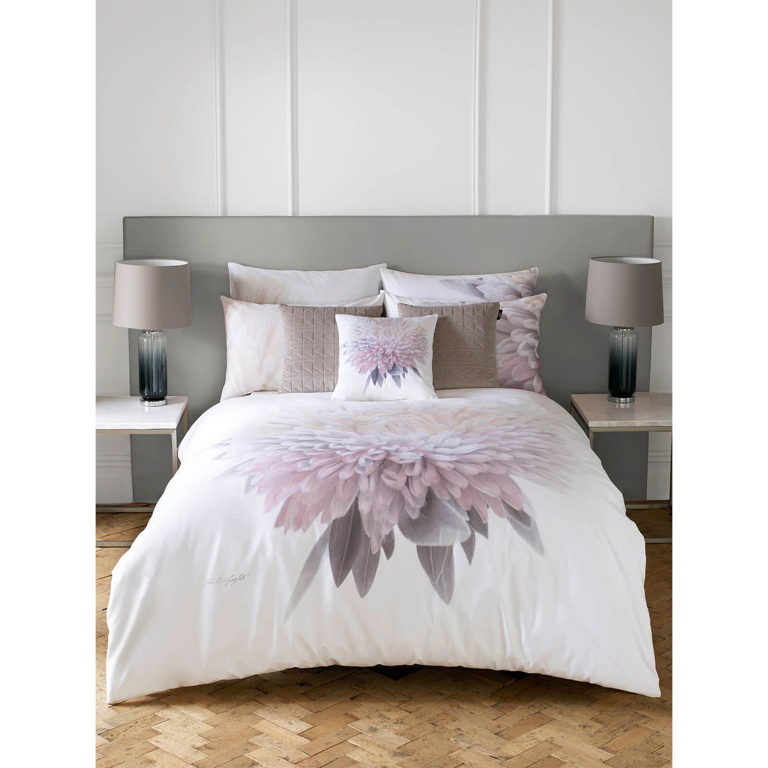 Karl Lagerfeld Adahli Floral Duvet Cover Purple