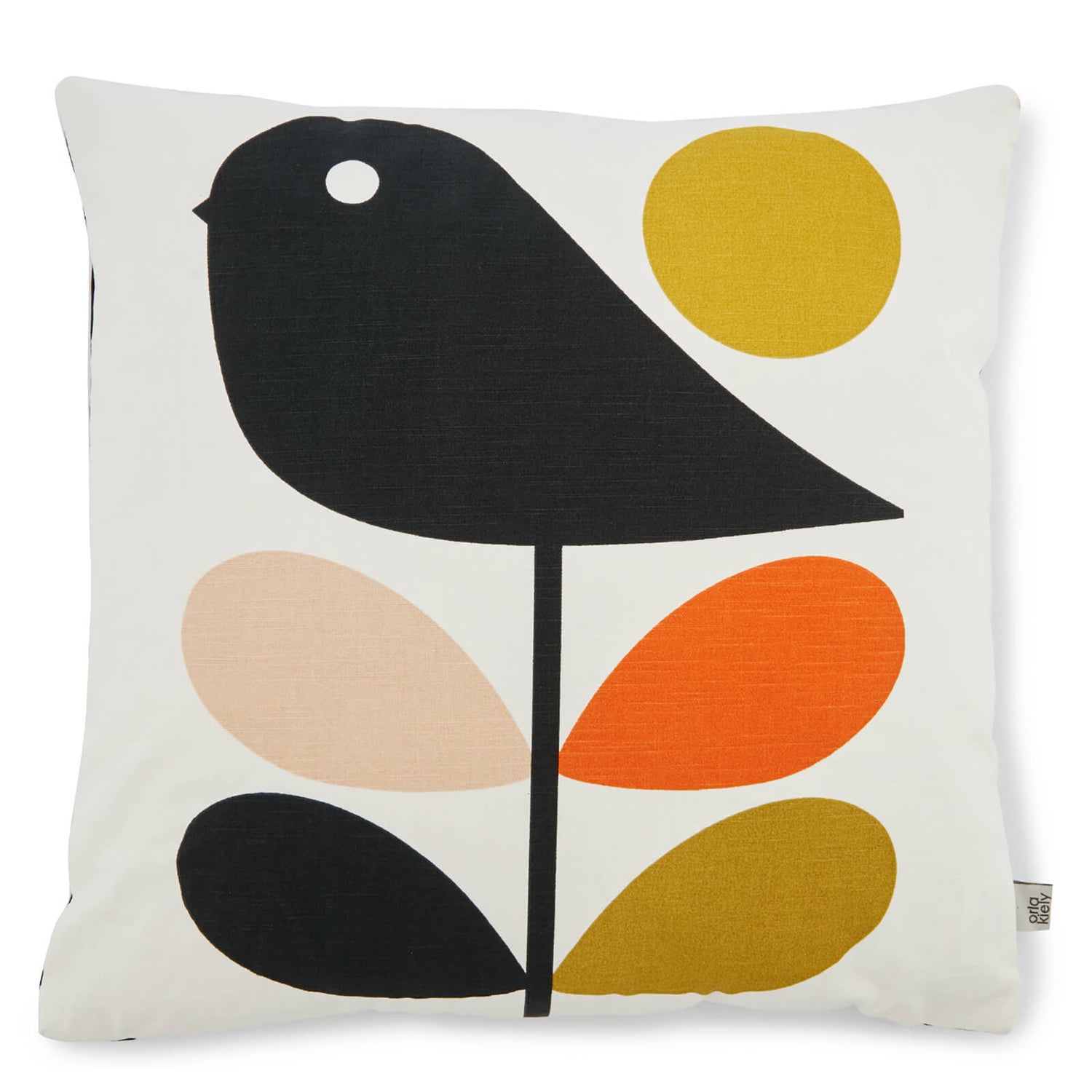 Orla Kiely Linear Early Bird Cushion Pale Rose TheHut
