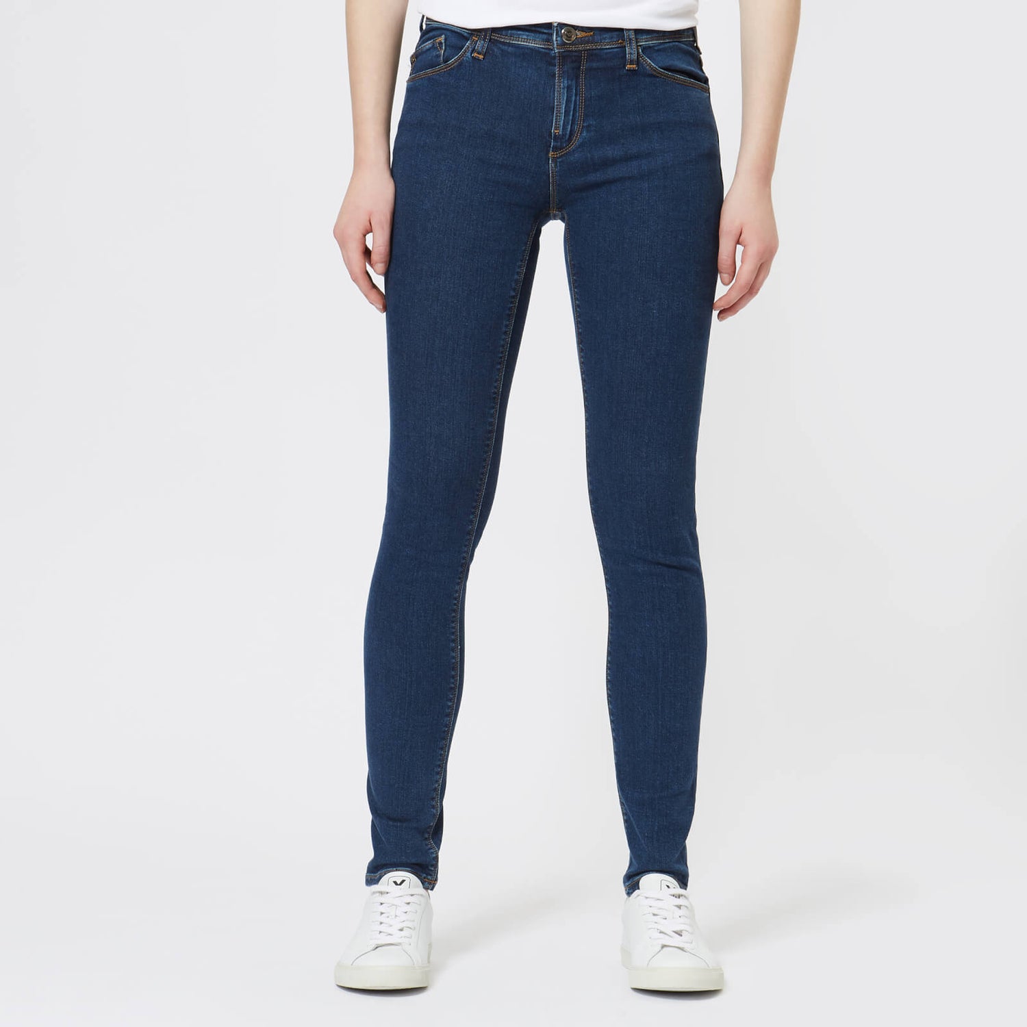 Emporio Armani Women s J28 Mid Rise Jeans Blue TheHut