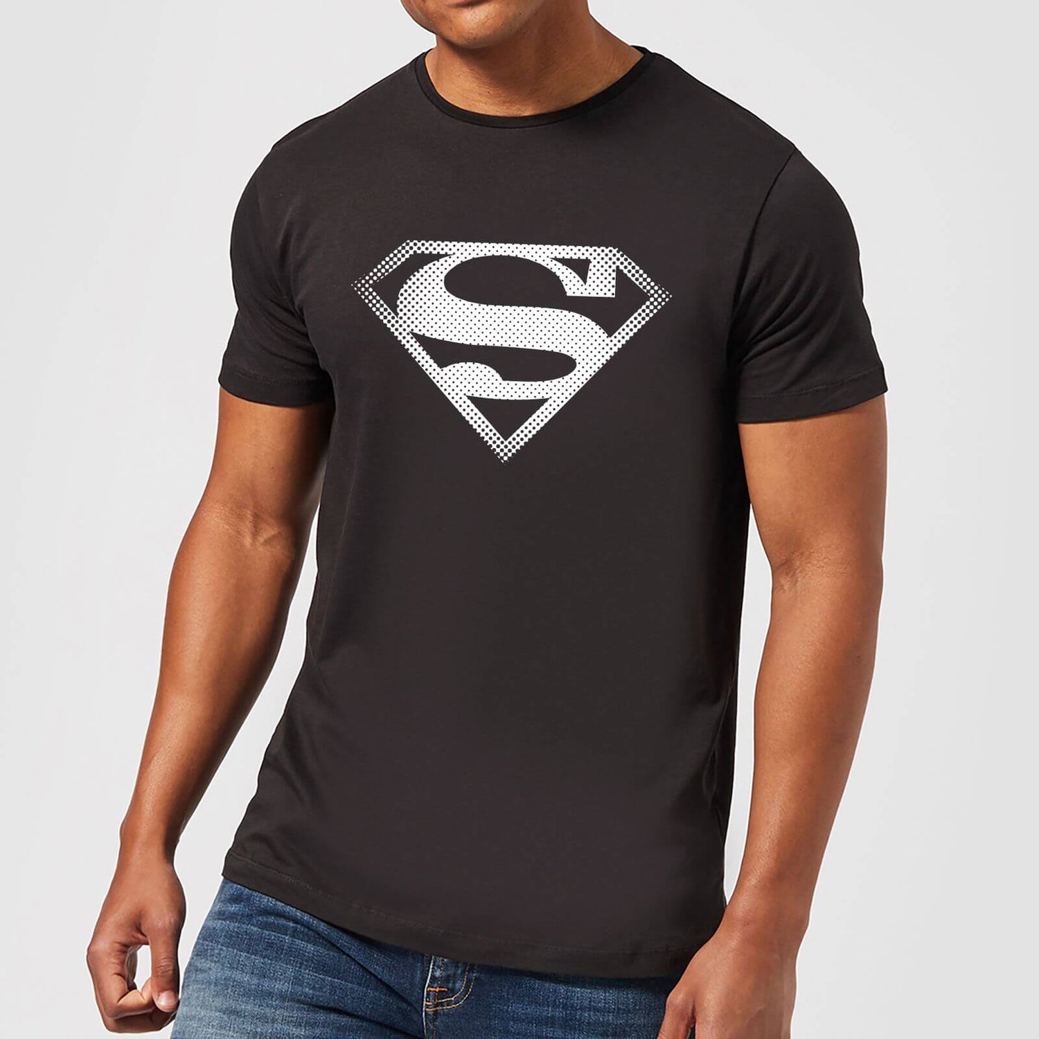 DC Comics-Super-Héros-Superman Logo-esquisse T-Shirt-Gris Chiné-Tracteur ®