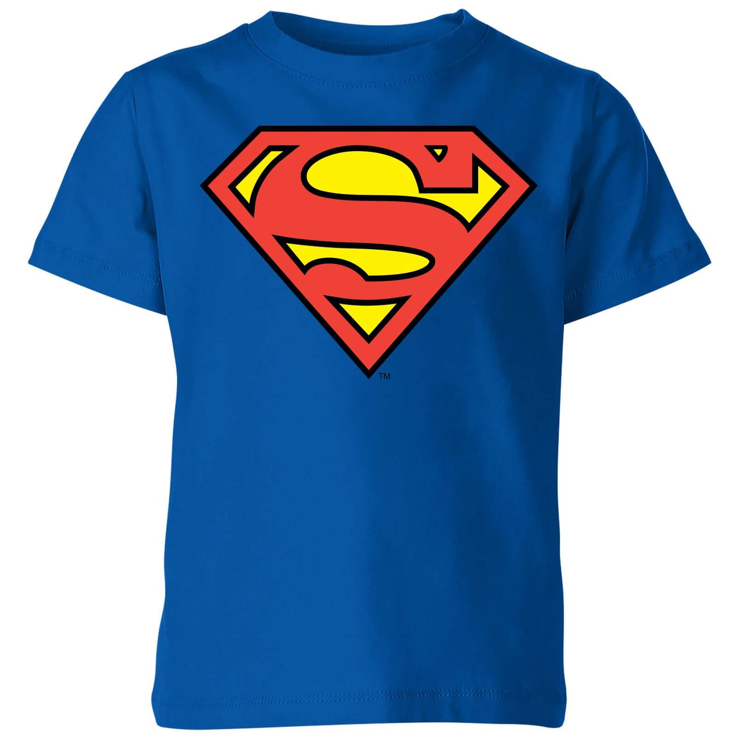 DC Originals Official Superman Shield Kinder T-Shirt - Royal Blau Clothing