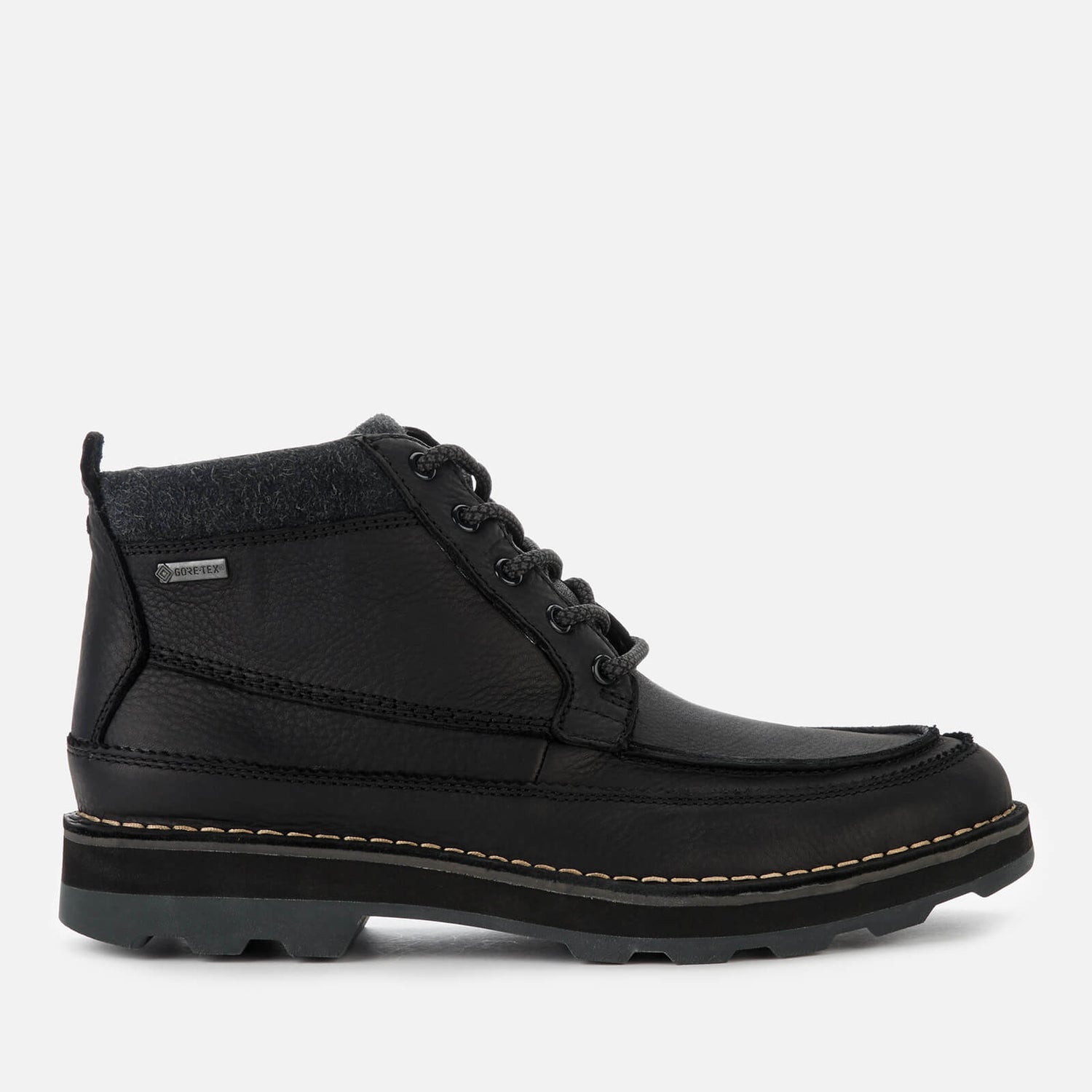 Clarks Men s Korik Rise GORE TEX Leather Lace Up Boots Black