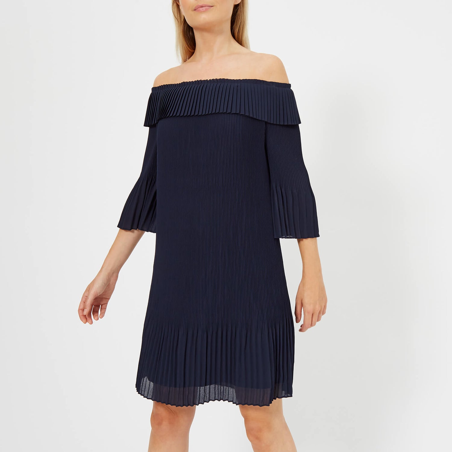 Ted baker navy bardot dress discount