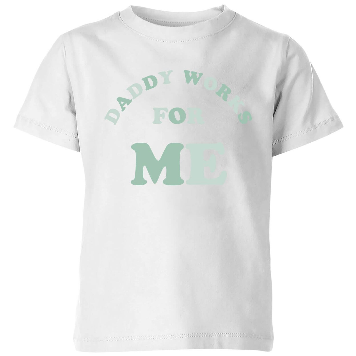 My Little Rascal Daddy Works For Me Kids' T-Shirt White Clothing