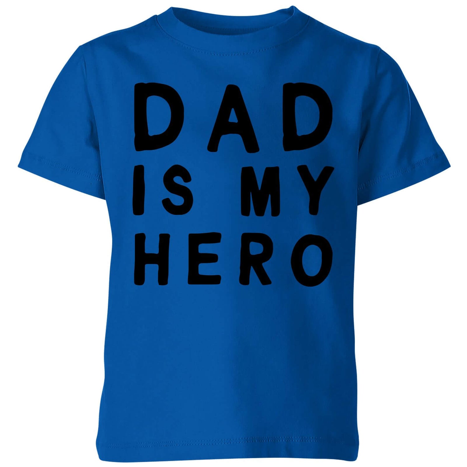 My Little Rascal Dad Is My Hero Kids' T-Shirt Royal Blue