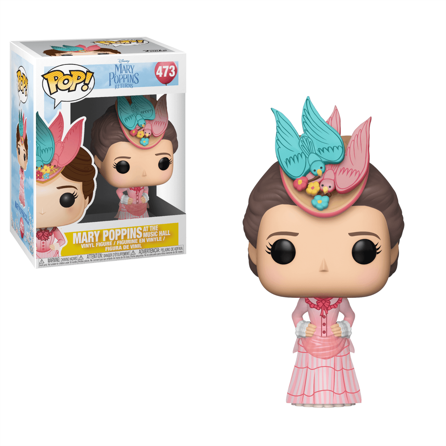 Figurine Pop! Mary avec Robe Rose Mary Poppins