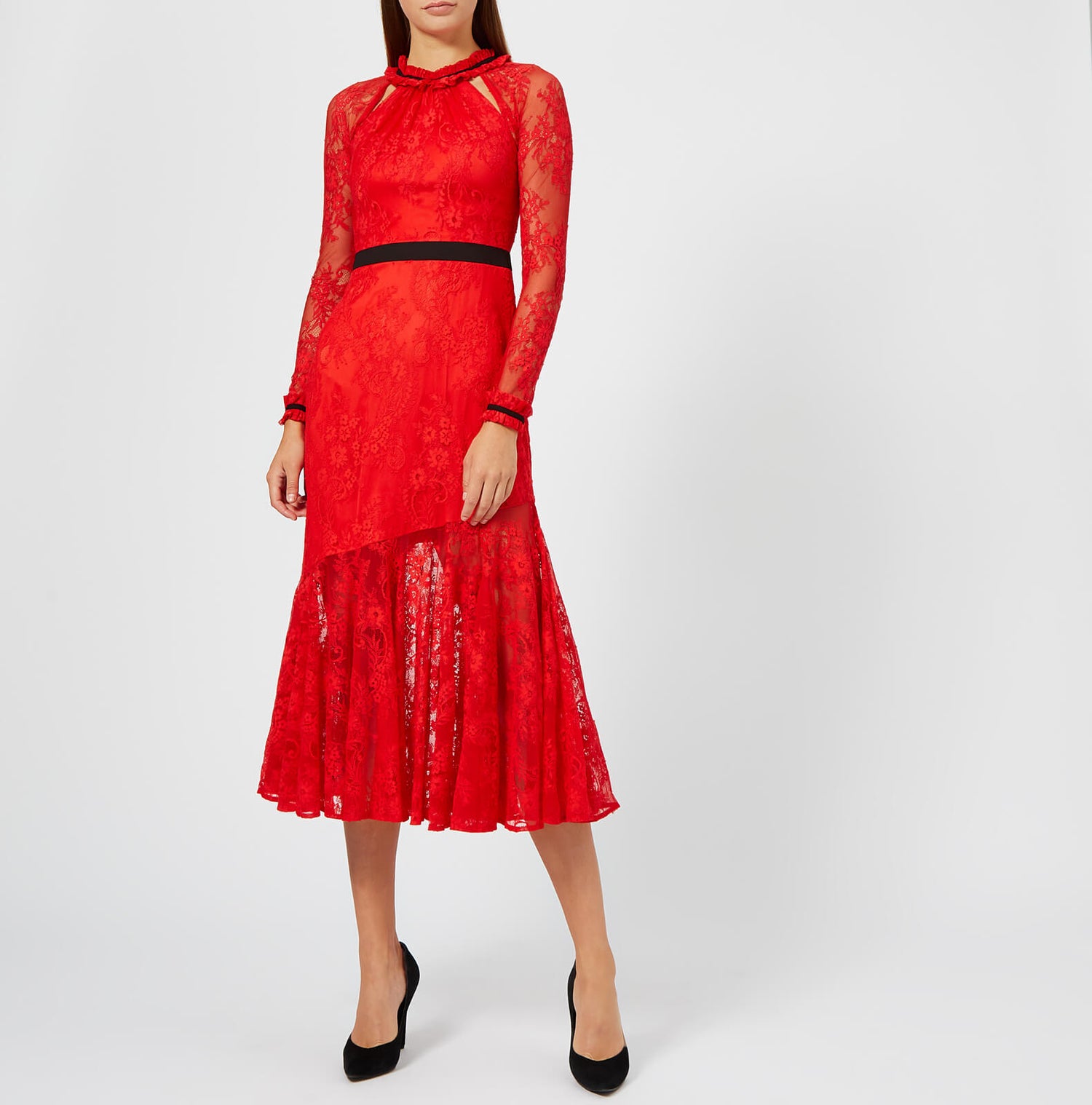Three floor best sale red dress