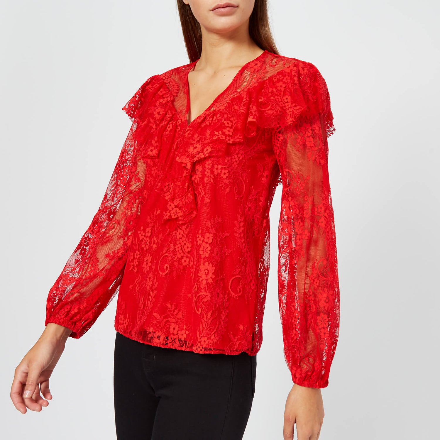 Three Floor Women's Ruby Red Top Fiery Red Free UK Delivery Available