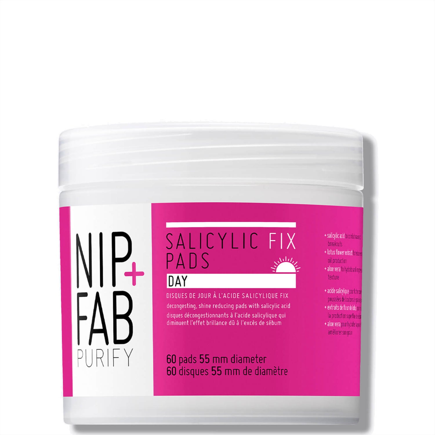 NIP+FAB Teen Skin Fix Salicylic Acid Day Pads 60 Pads LOOKFANTASTIC