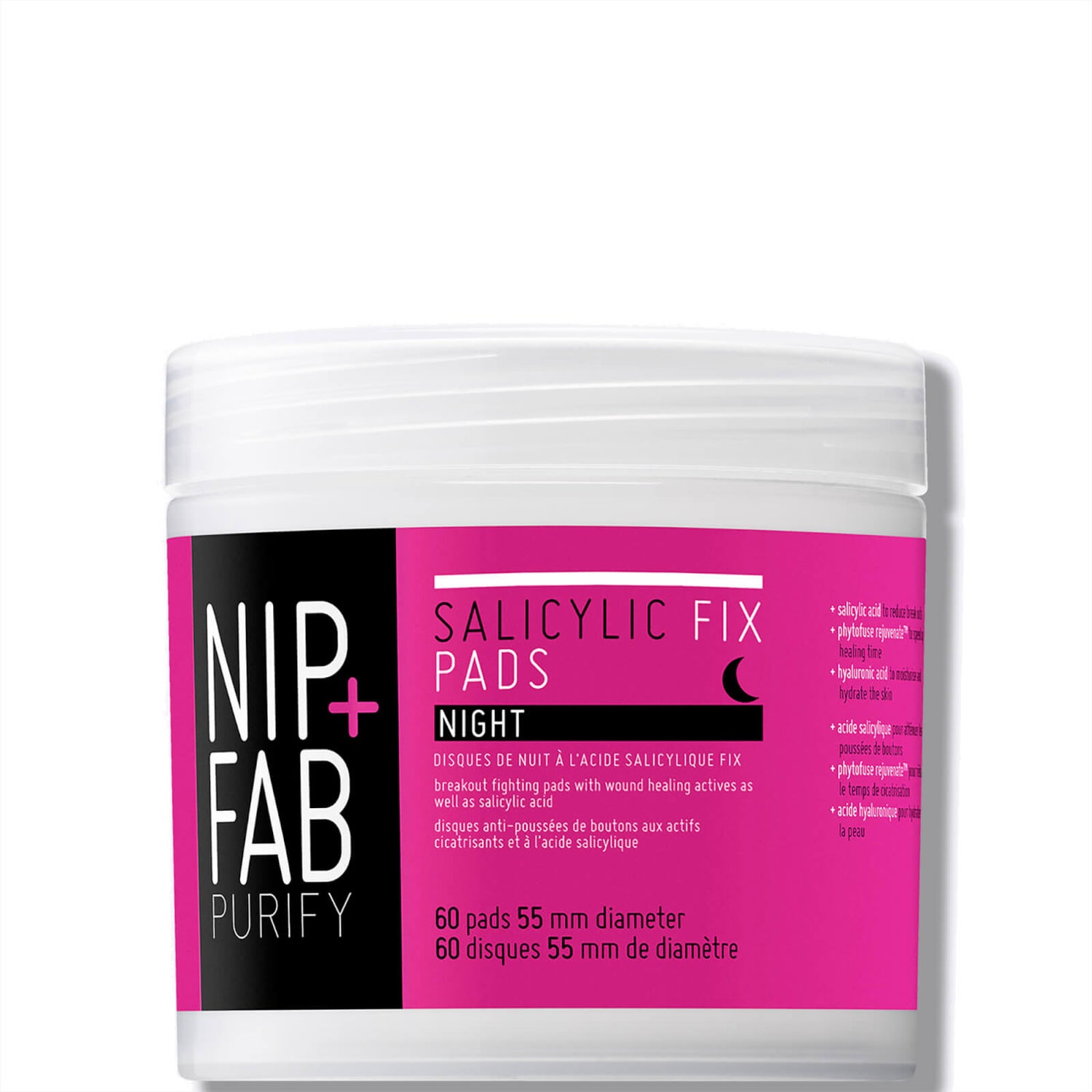 NIP+FAB Teen Skin Fix Salicylic Acid Night Pads 60 Pads LOOKFANTASTIC