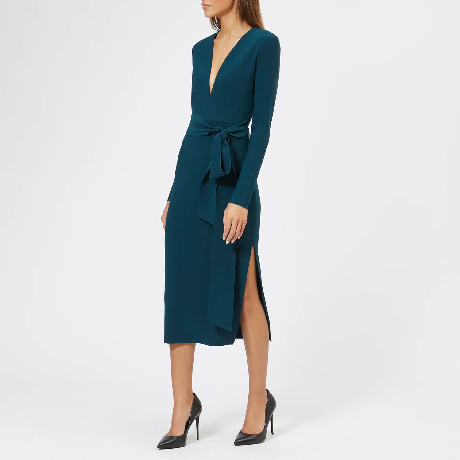 Bec Bridge Women s Tasha Long Sleeve Midi Dress Emerald TheHut