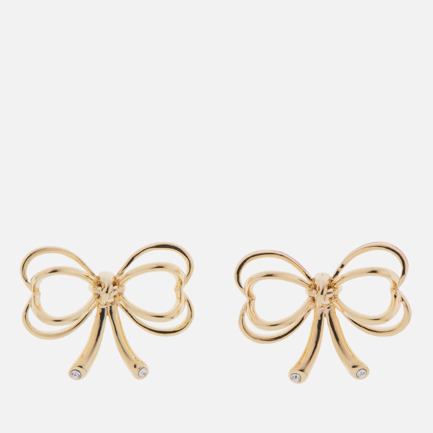 Ted Baker Women s Lakia Small Heart Bow Stud Earrings Pale Gold