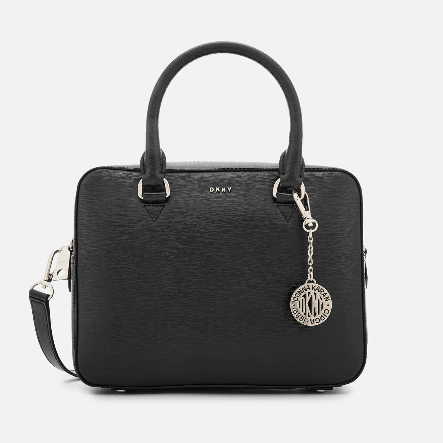 DKNY Women's Bryant Zip Satchel Black/Gold