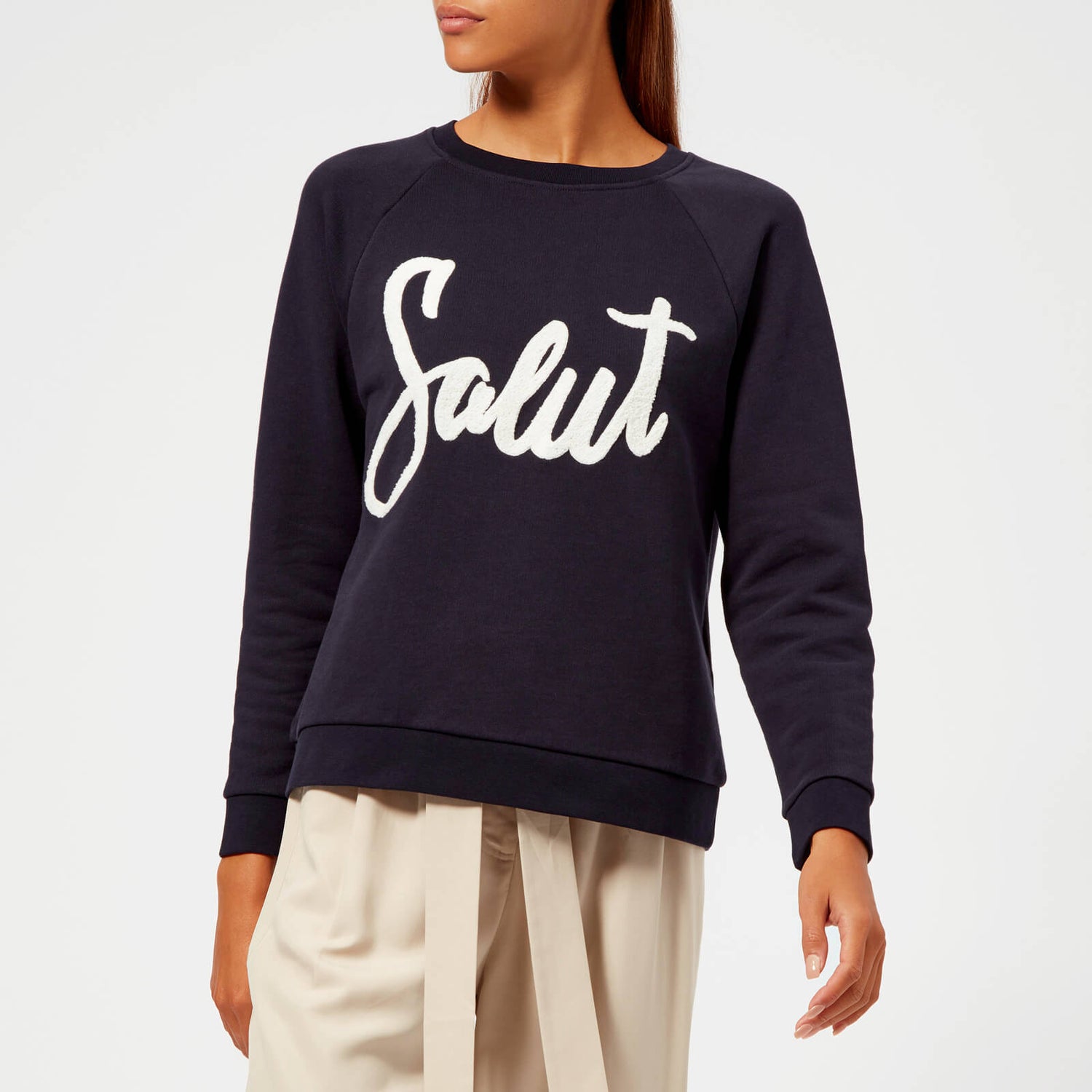 Whistles heart embroidered sweatshirt hot sale