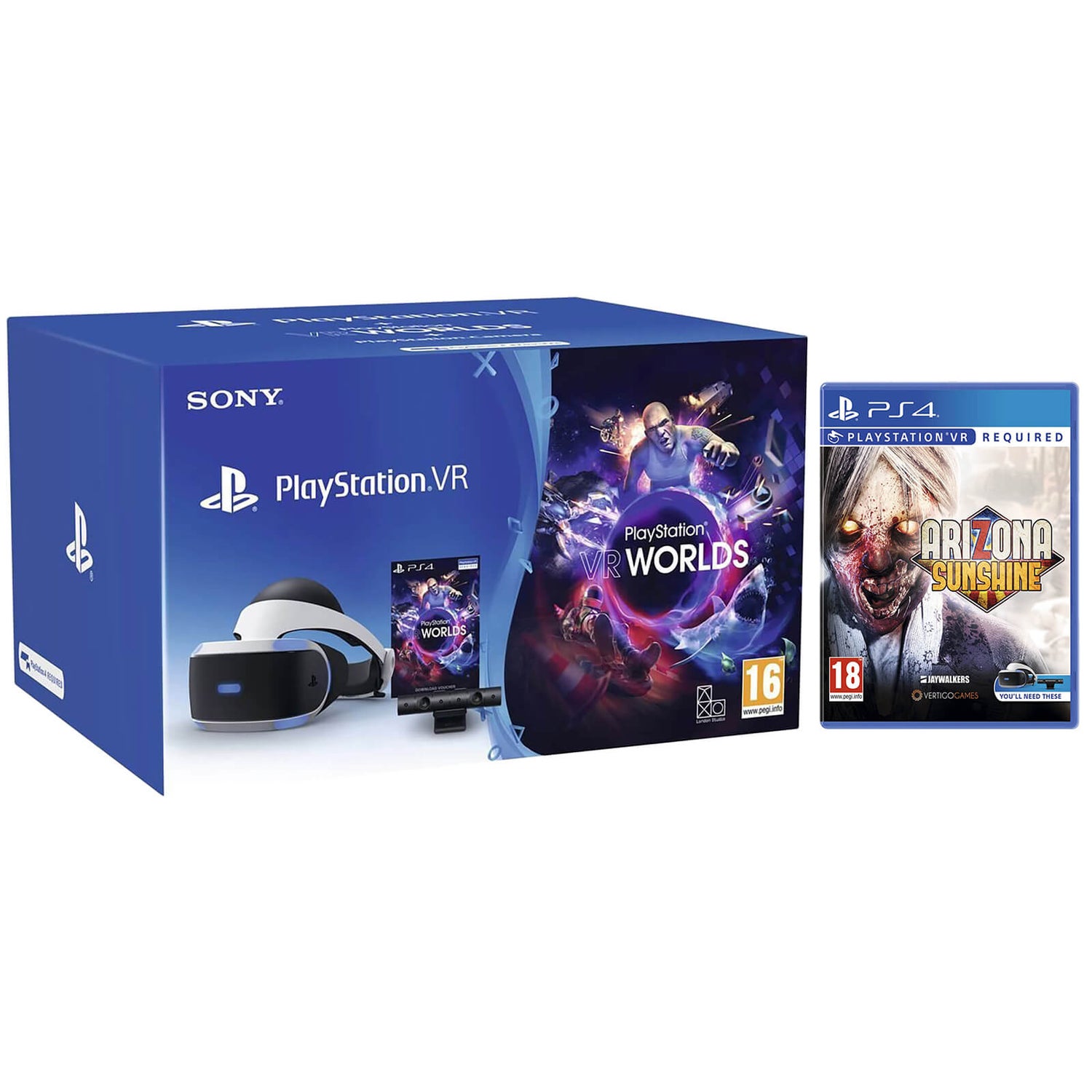Afslag følelsesmæssig have på Sony Playstation VR Starter Kit including Playstation Worlds & Arizona  Sunshine Games Consoles - Zavvi UK
