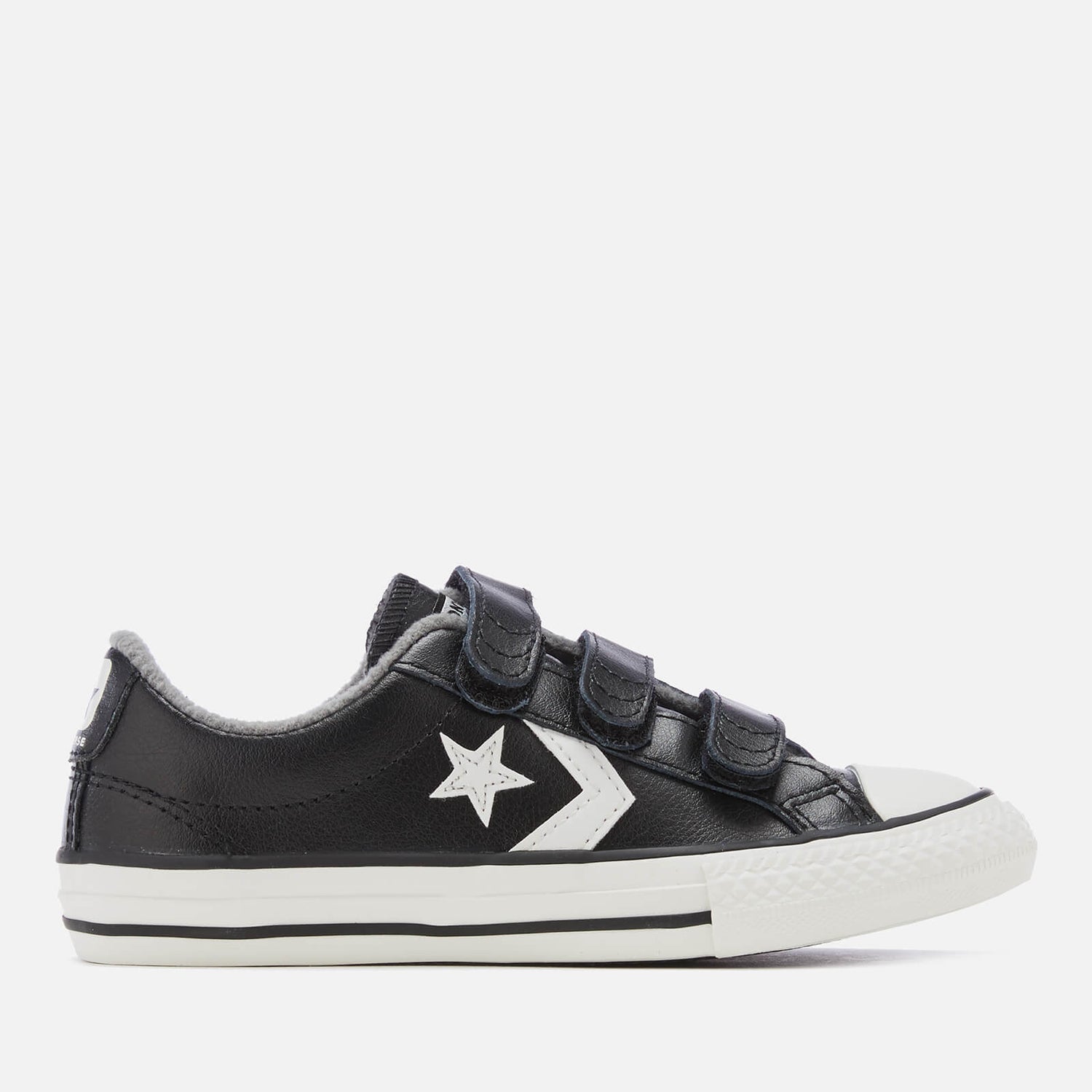 Converse Kids Star Player 3V Ox Trainers Black Mason Vintage White TheHut