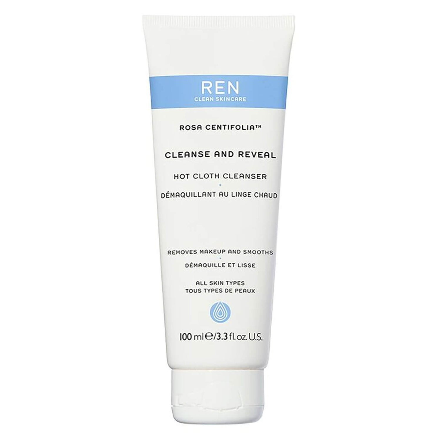 REN Clean Skincare Rosa Centifolia Cleanse and Reveal Hot Cloth Cleanser 100ml