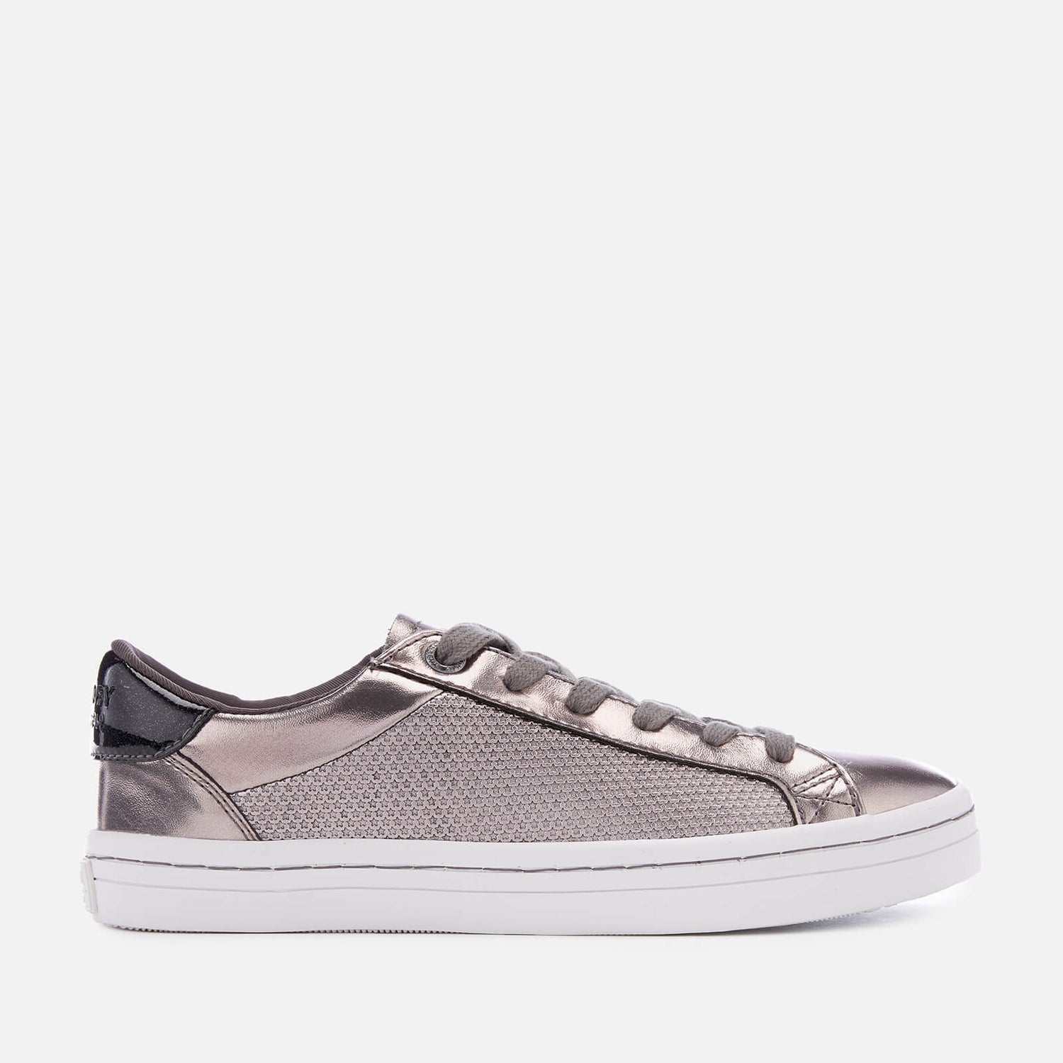 Superdry Women's Skater Sleek Lo Trainers - Pewter | FREE UK Delivery ...