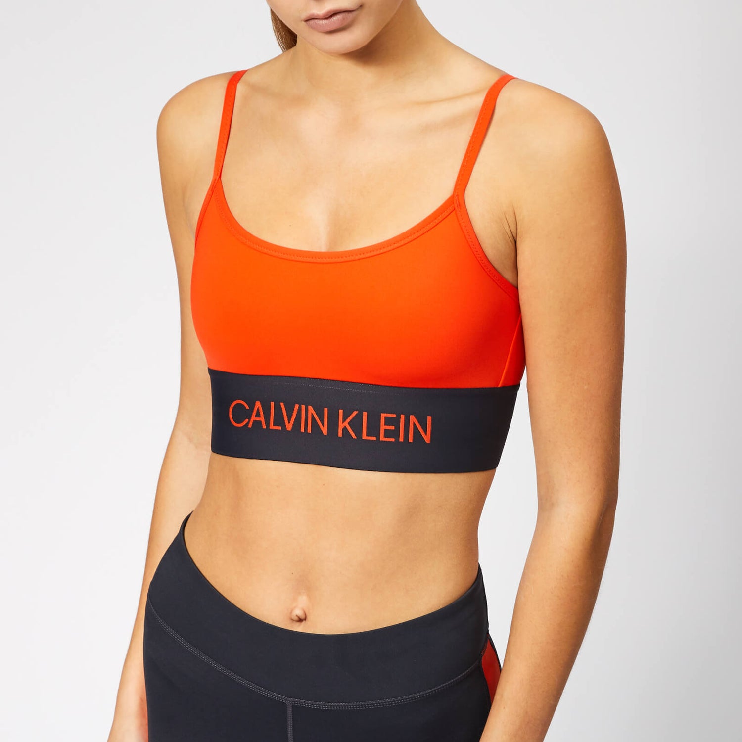 Calvin Klein Performance Women's Strappy Sports Bra - Cherry Tomato |  