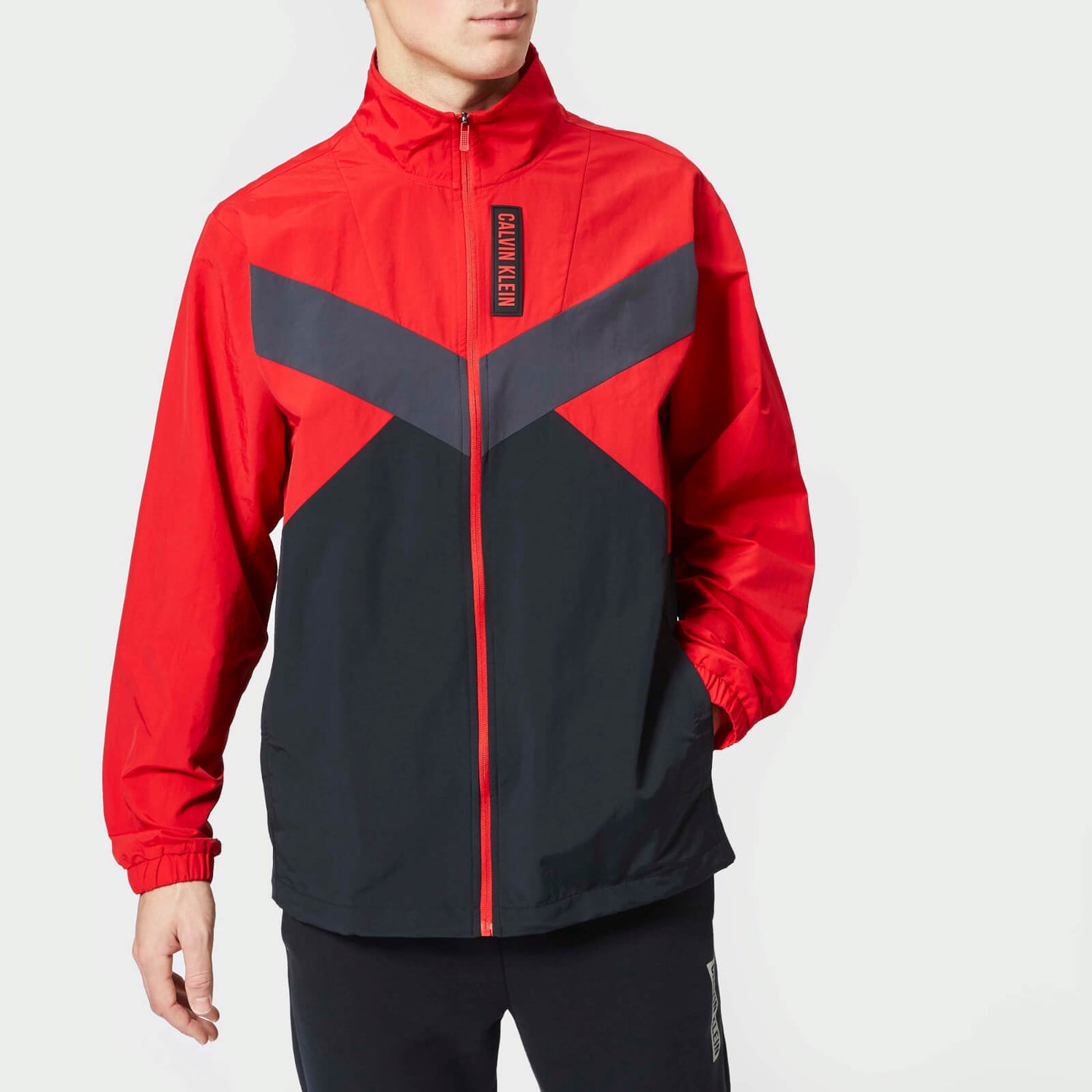 Calvin Klein Performance Men's Woven Full Zip Jacket - Racing Red ...
