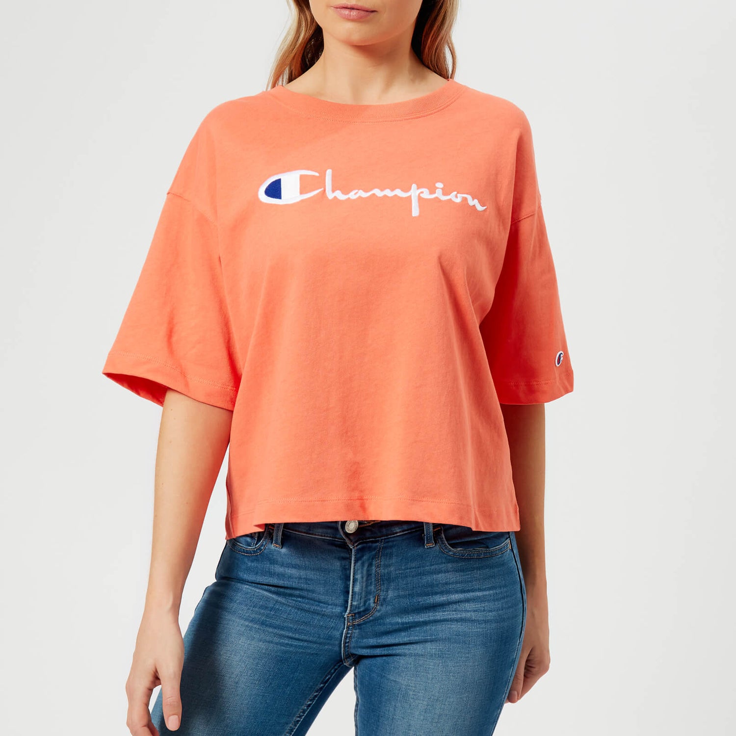 Champion t sales shirt womens orange
