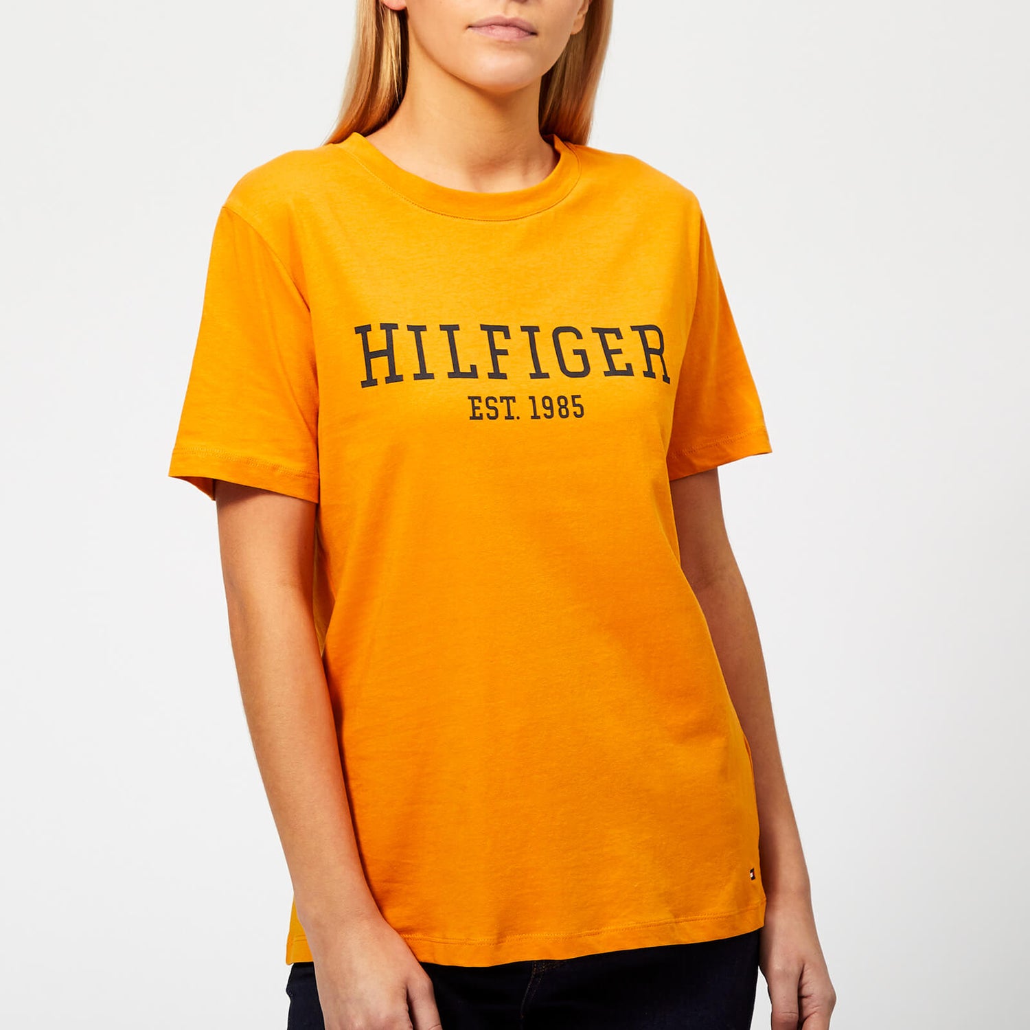 Tommy Hilfiger Women's Lily Crew Neck T-Shirt - Yellow | TheHut.com